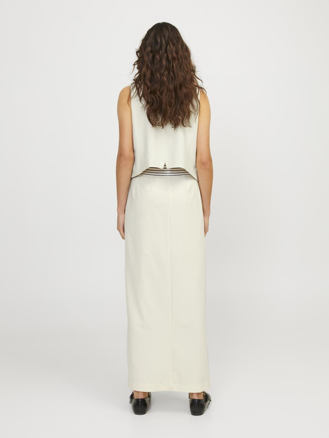 JXMARY MW LONG SKIRT - BONE WHITE