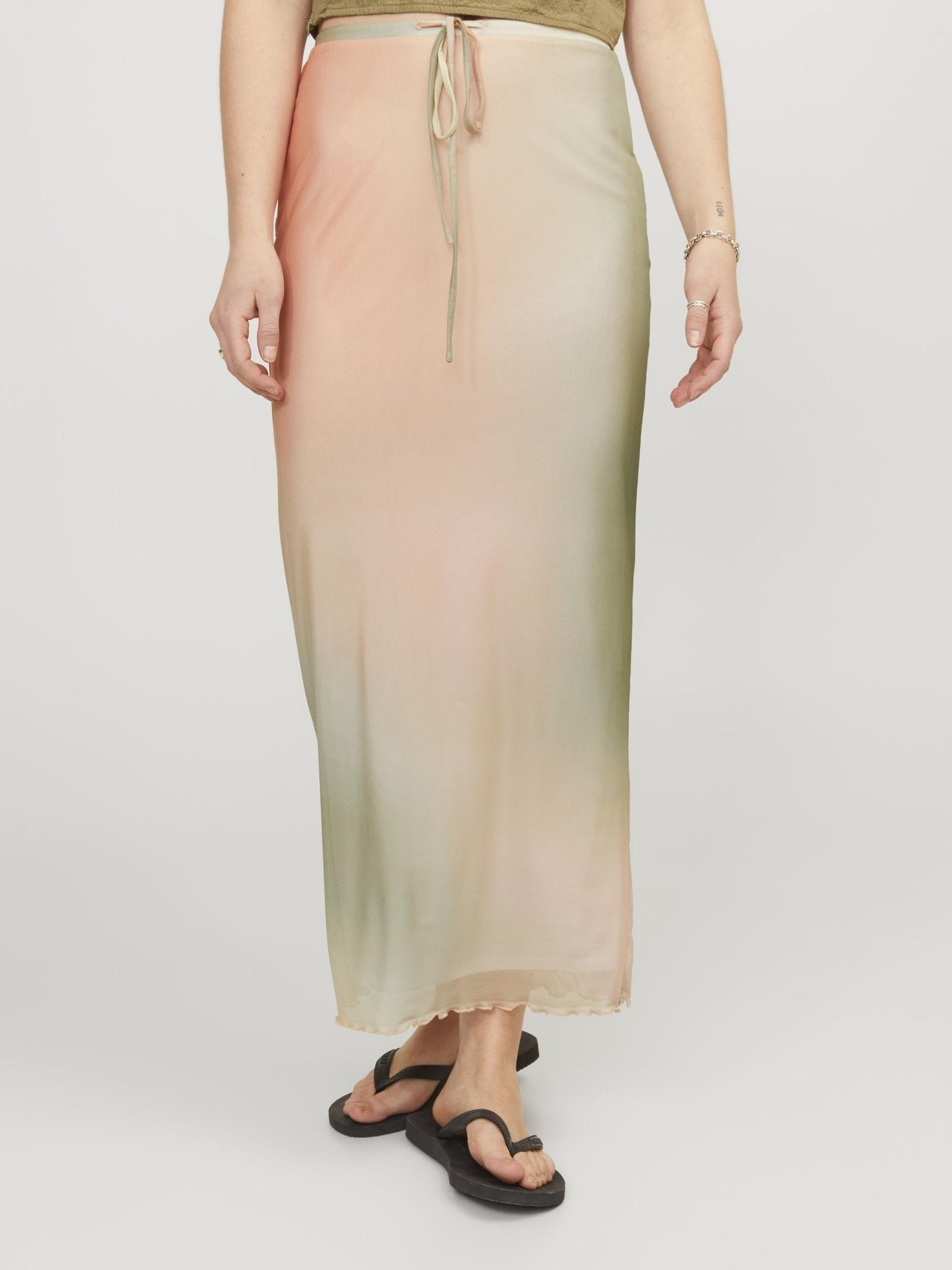JXSAGE MESH MW SKIRT - SMALL BLUR PRINT