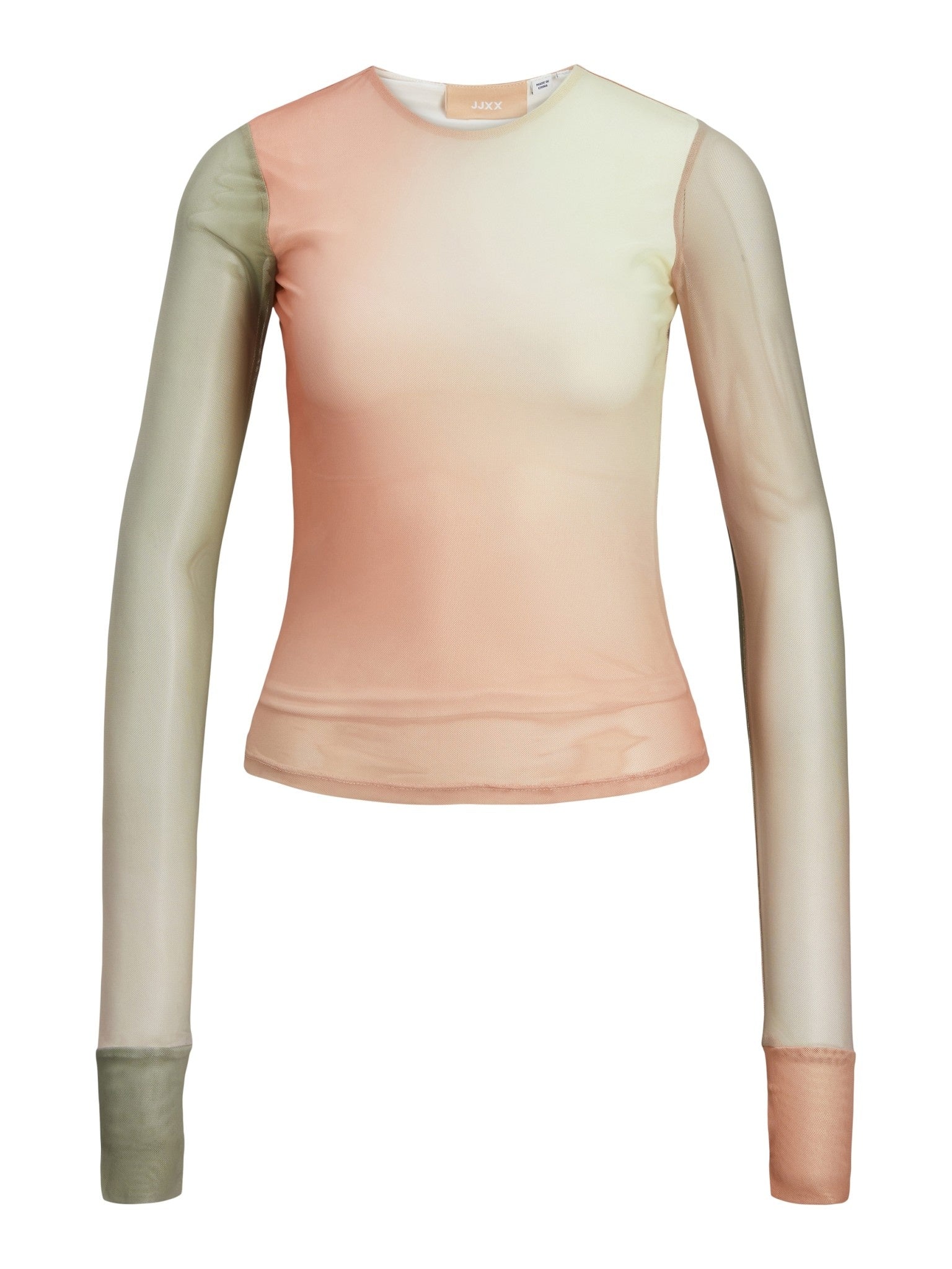 JXMELANIE LS MESH TOP - SMALL BLUR PRINT