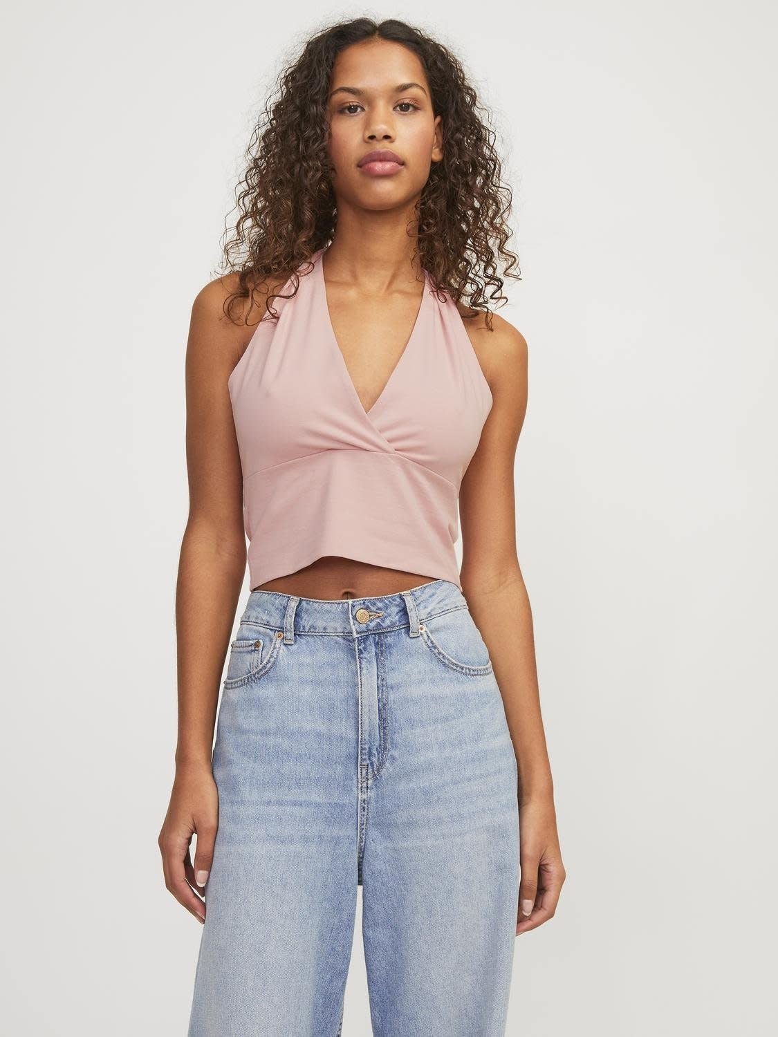 JXLORELEI HALTER TOP - SILVER PINK