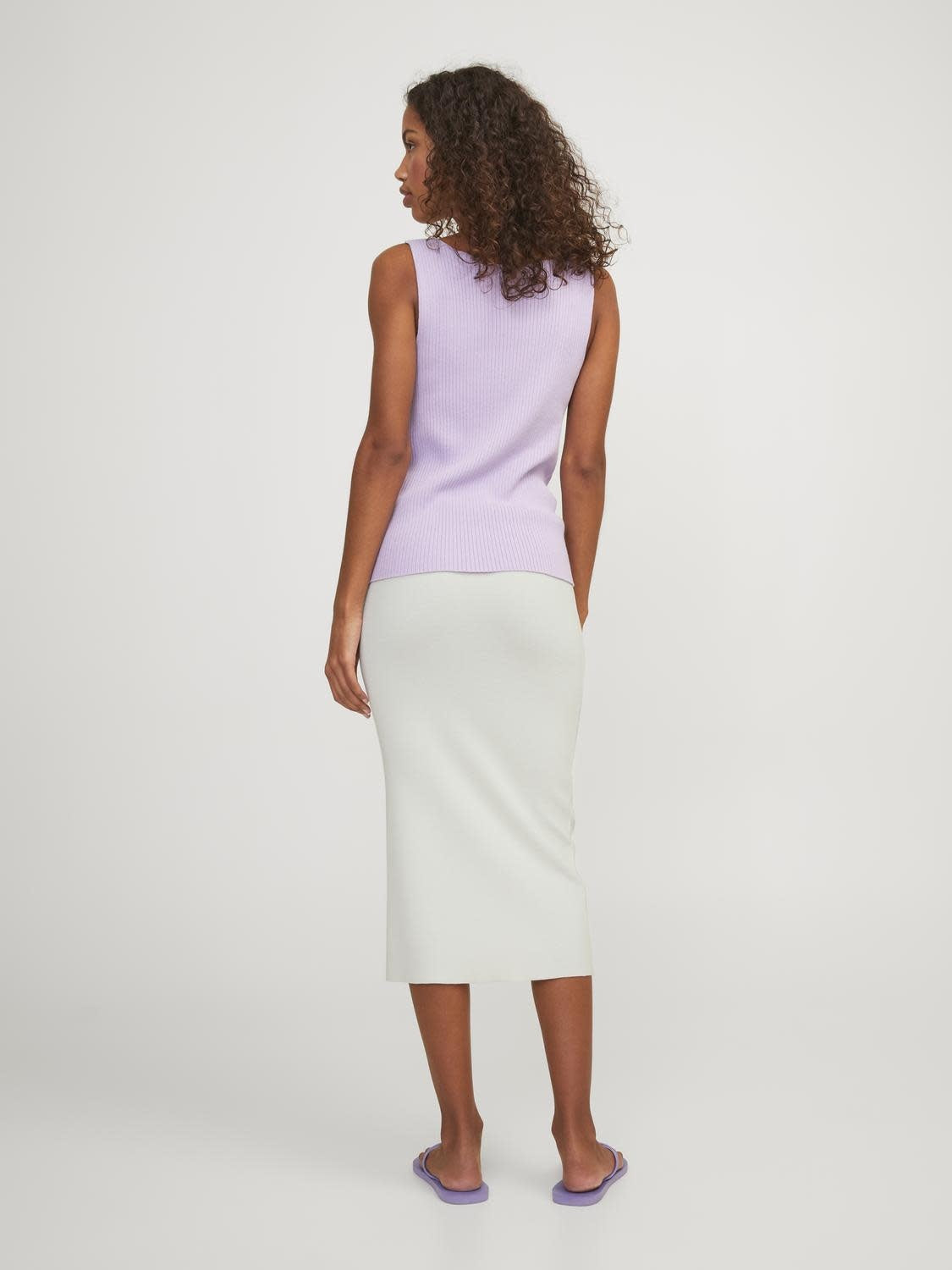 JXDAHLIA SKIRT KNIT - CLOUD DANCER