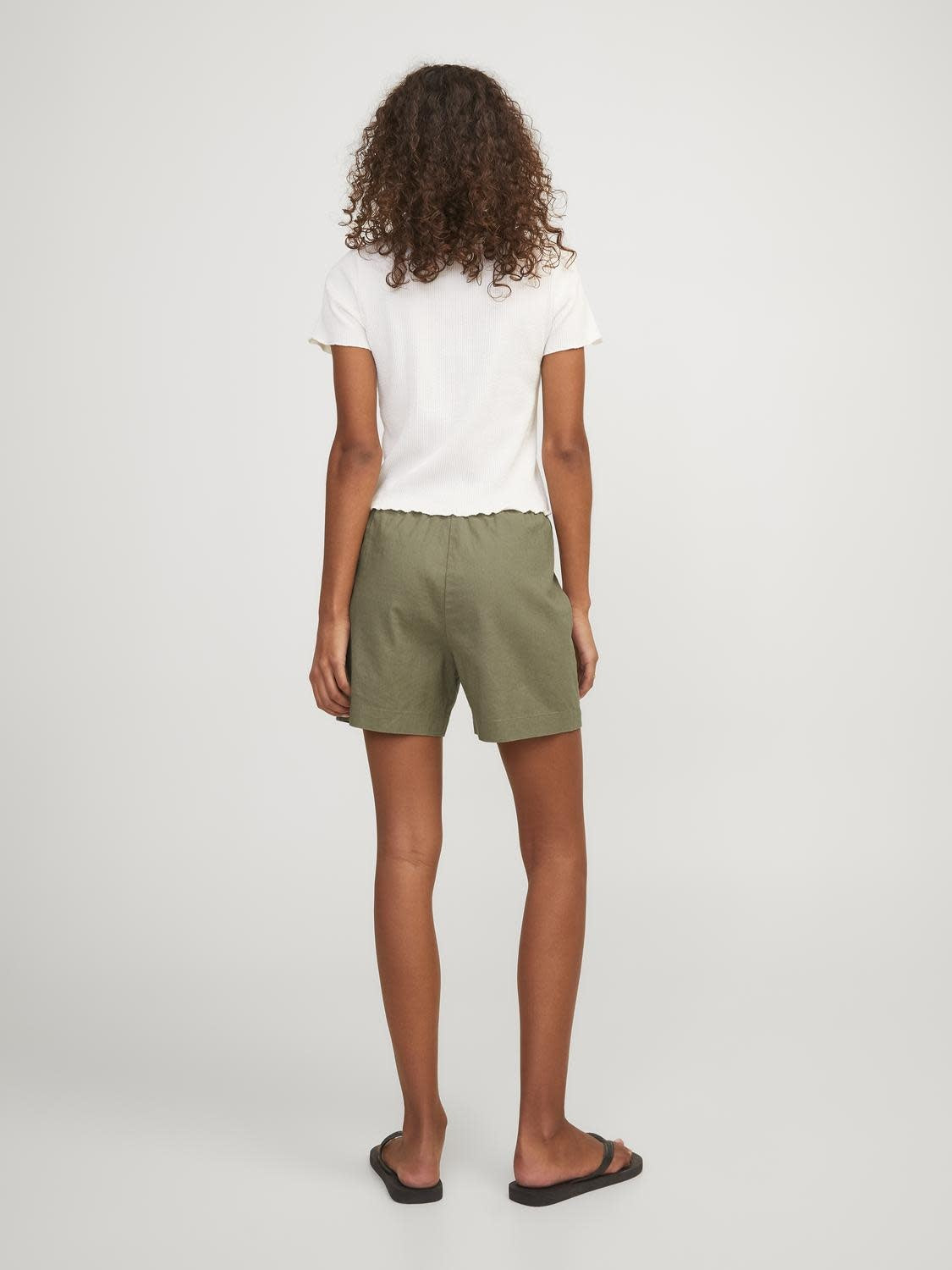 JXPOPPY LINEN HW SHORTS - ALOE