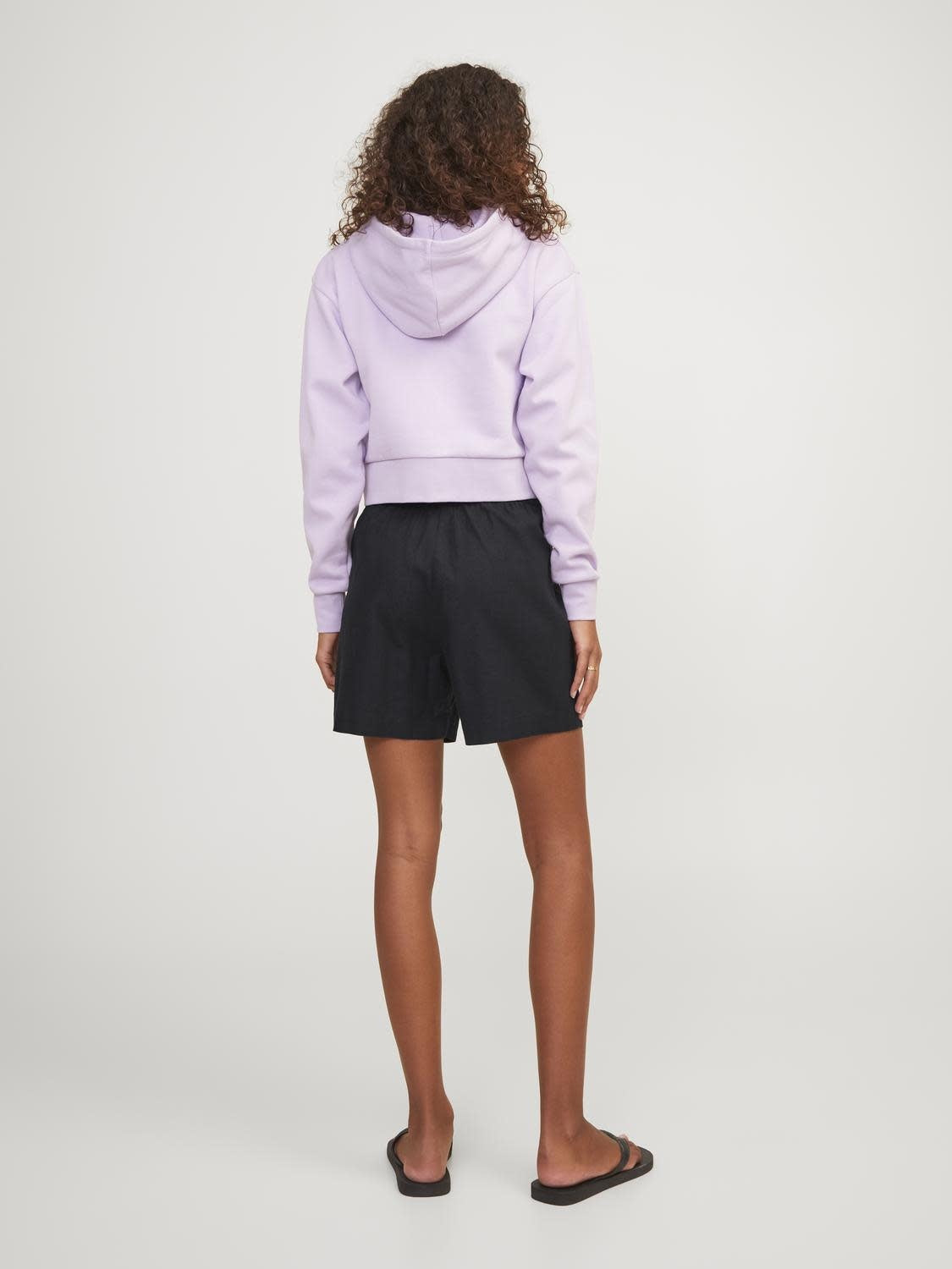 JXPOPPY LINEN HW SHORTS - BLACK