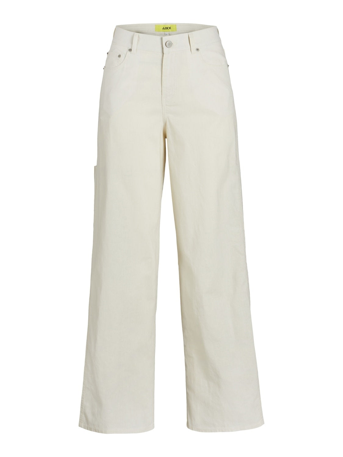 JXLISA LINEN WIDE MW PANT - VANILLA ICE