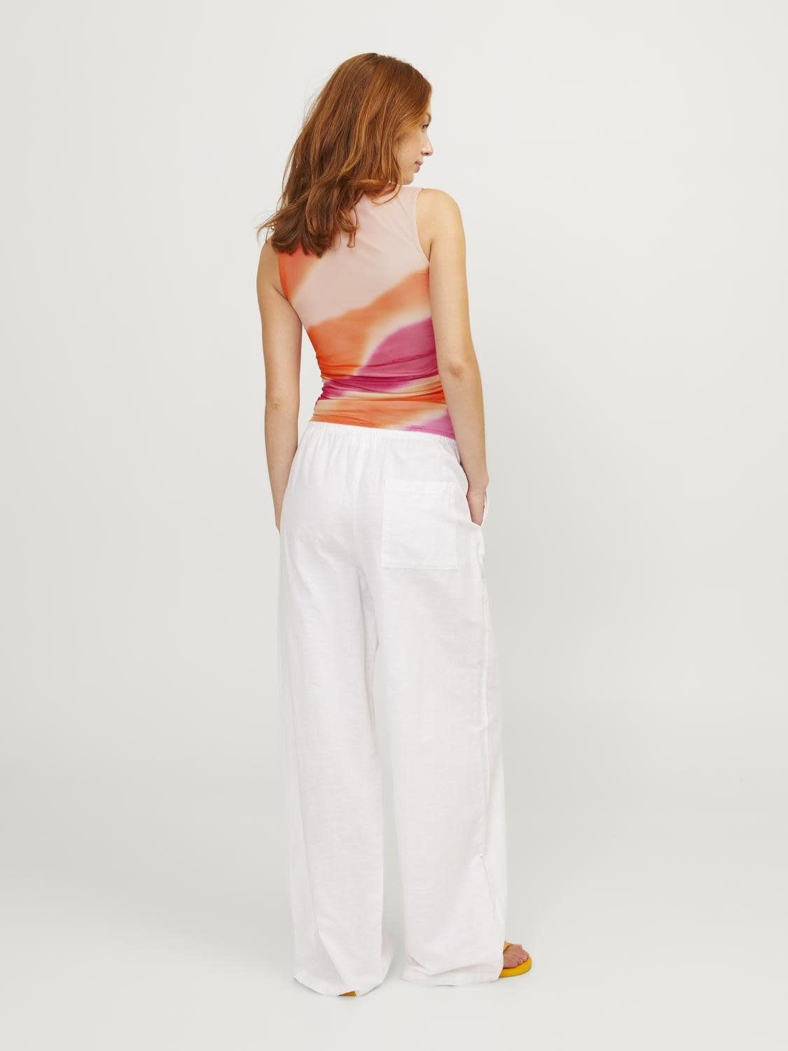 JXANDREA MESH TOP - ABRICOT DÉCOLORÉ GRANDES VAGUES