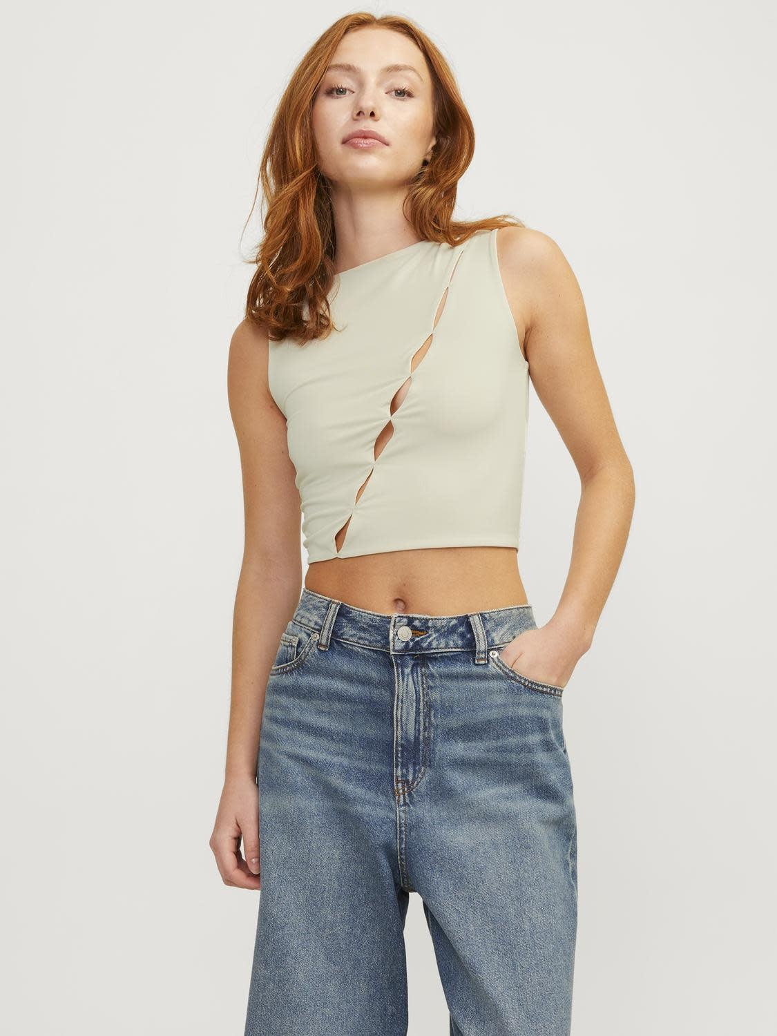 JXHARPER TOP - BONE WHITE