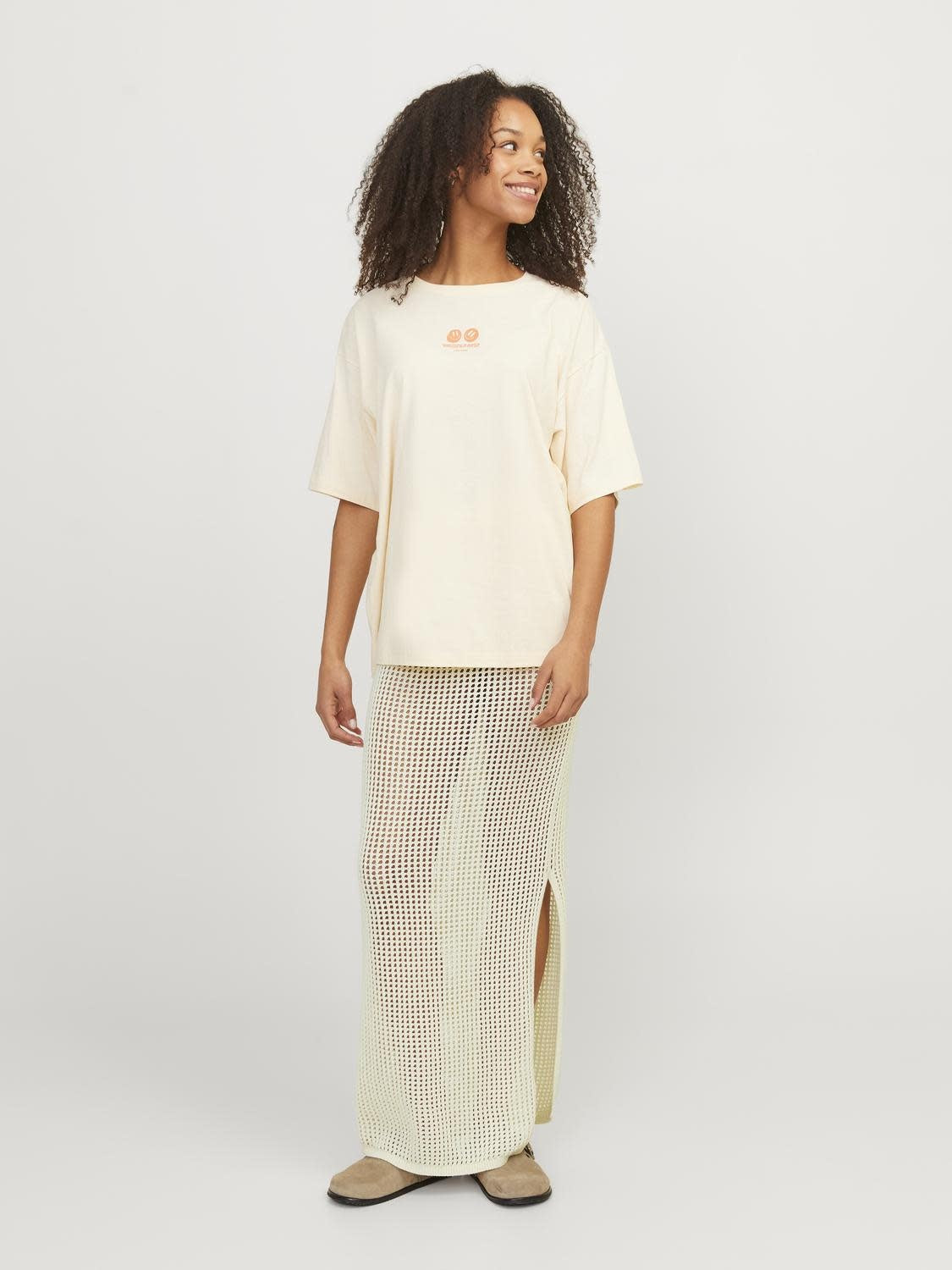 JXPRESLEY SKIRT KNIT - VANILLA ICE