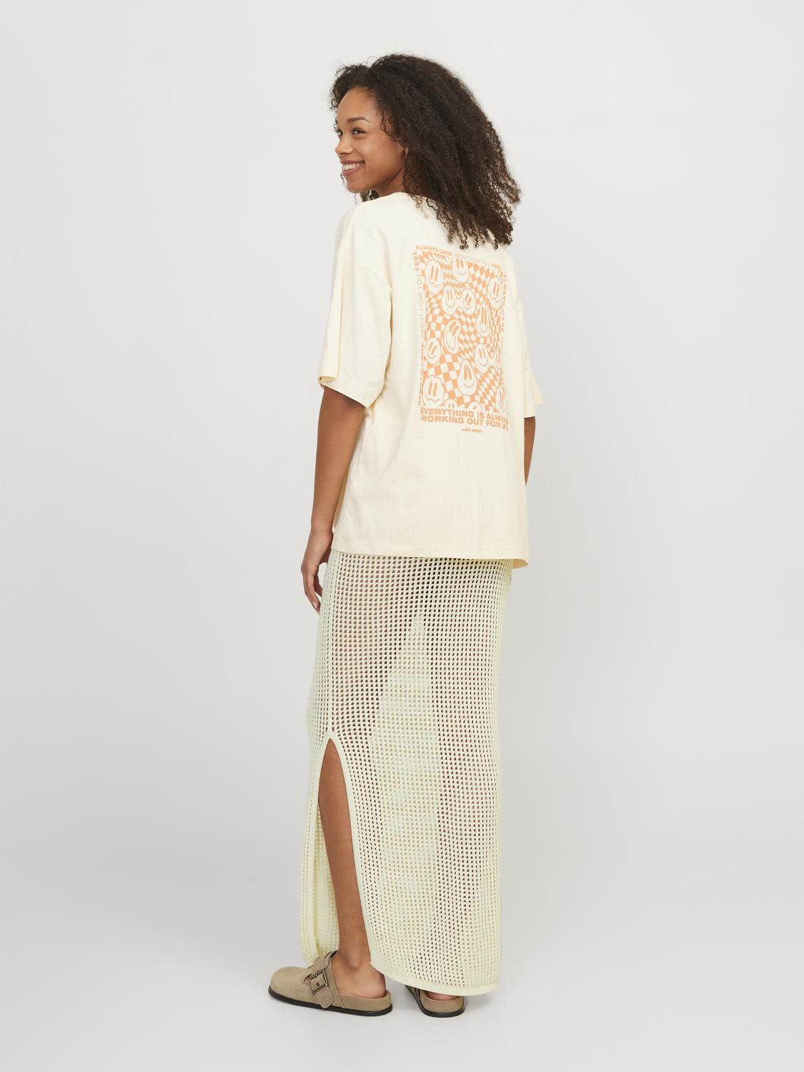 JXPRESLEY SKIRT KNIT - VANILLA ICE