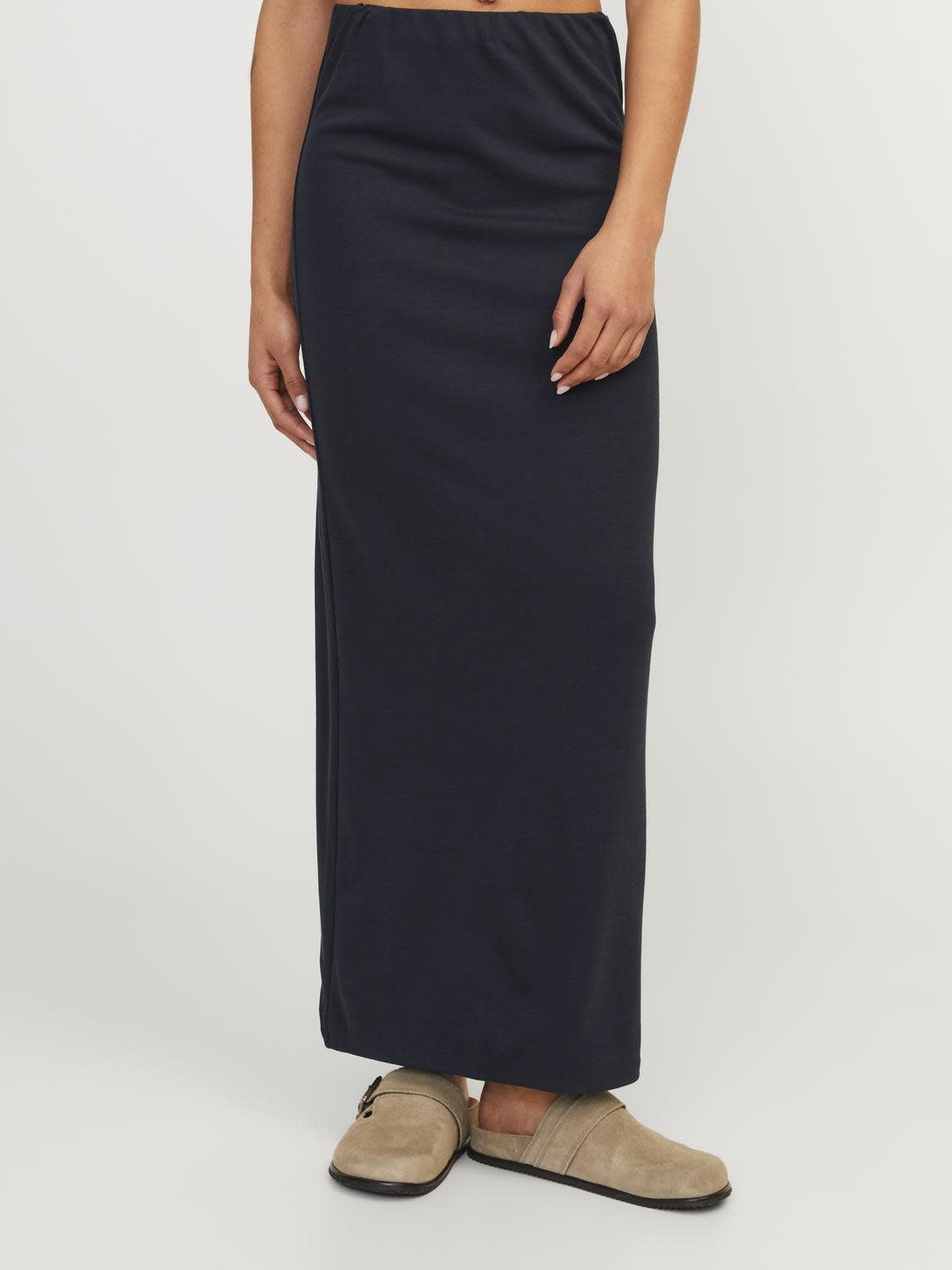 JXNOELLE HW CALF SKIRT - CAVIAR