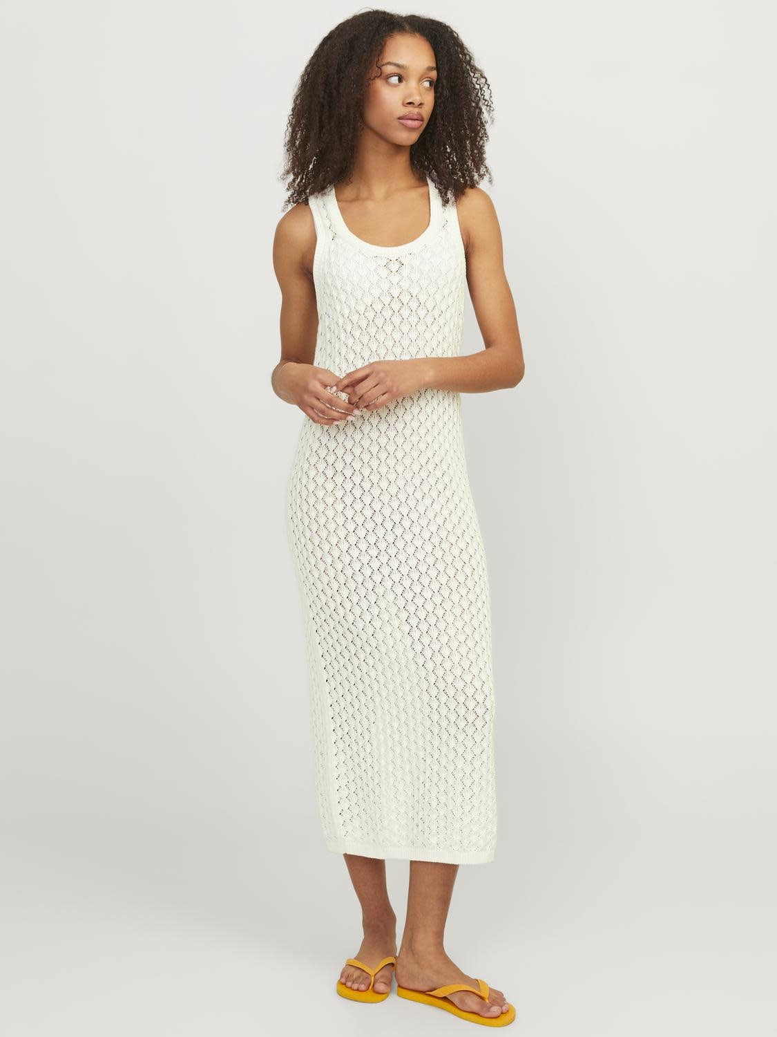 JXZURI LONG DRESS KNIT - VANILLA ICE