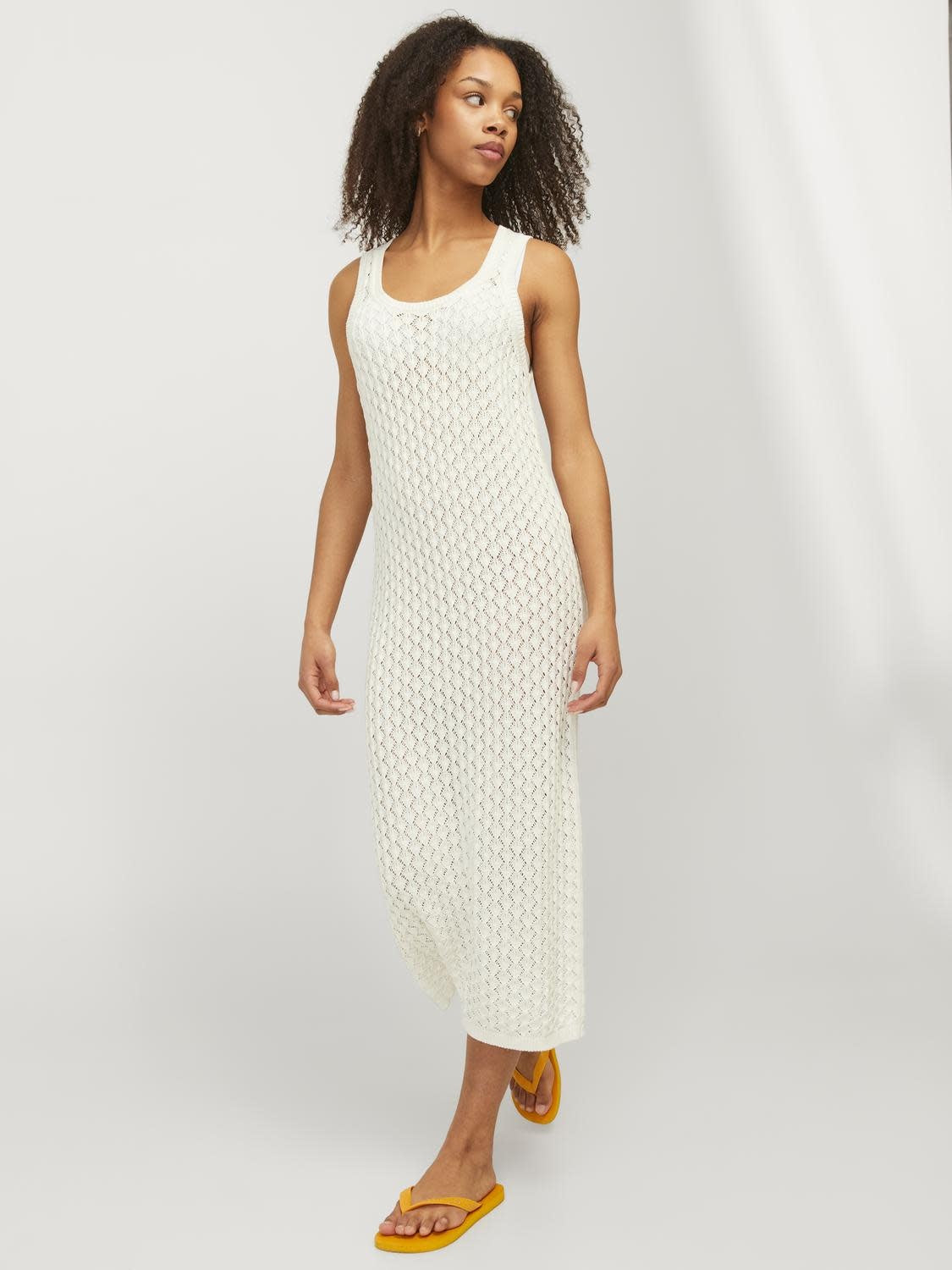 JXZURI LONG DRESS KNIT - VANILLA ICE