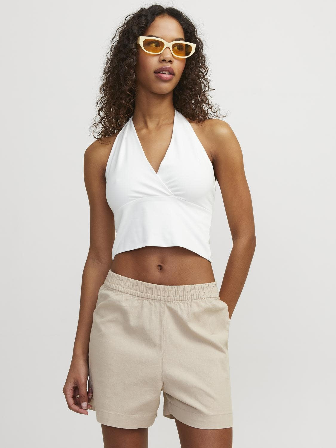 JXLORELEI HALTER TOP - BLANC DE BLANC