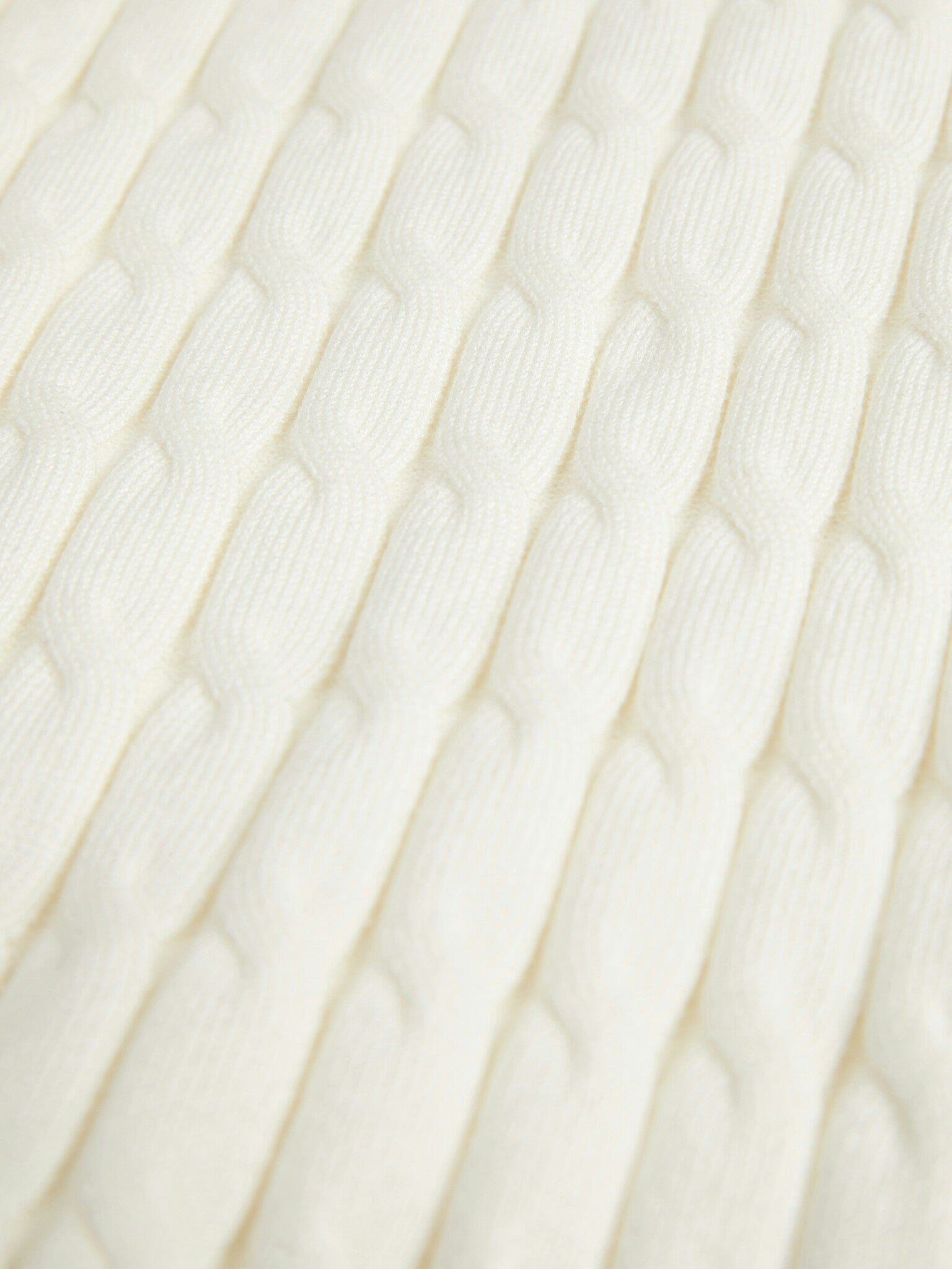 JXCARA CABLE CREW NECK KNIT - VANILLA ICE