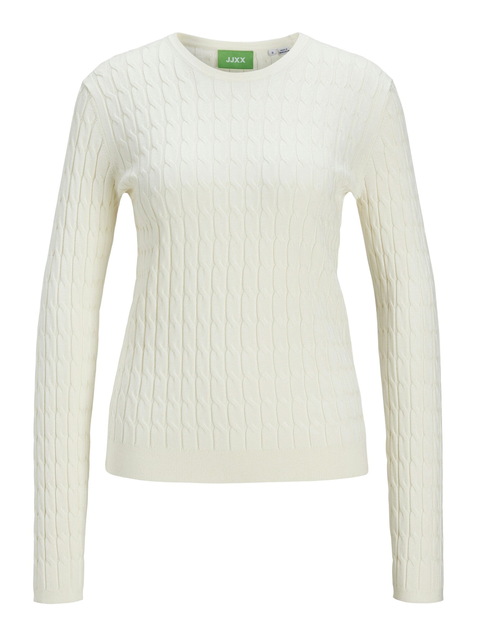 JXCARA CABLE CREW NECK KNIT - VANILLA ICE