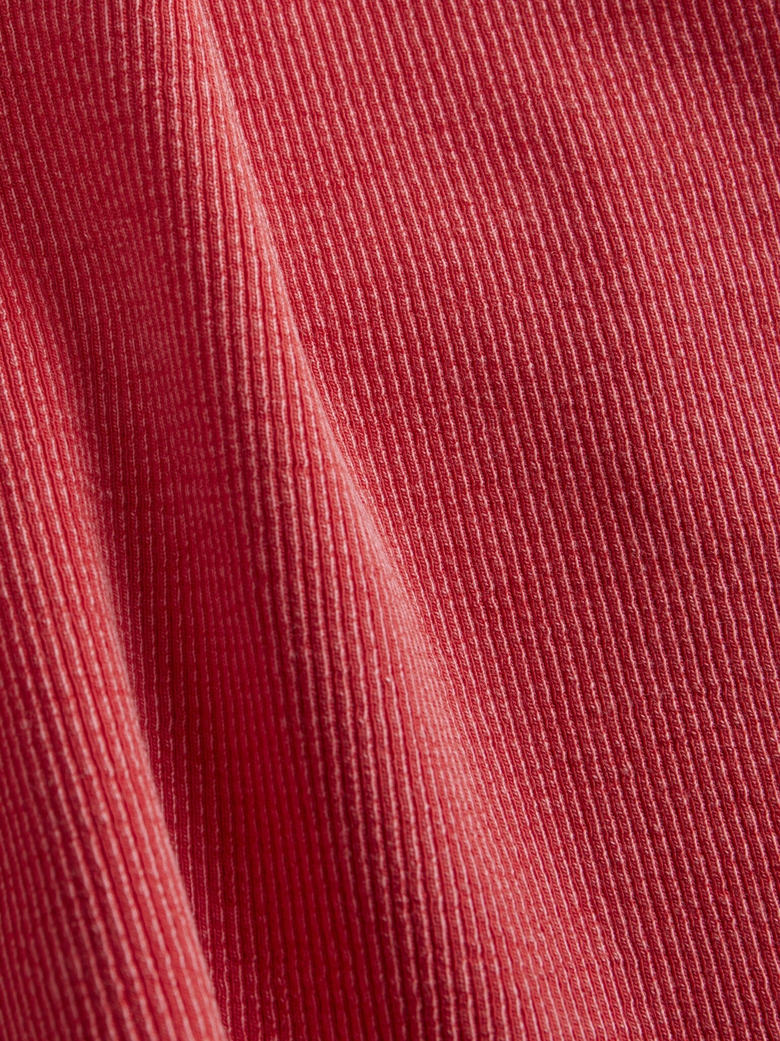 JXFOREST WASH RIB TOP - RACING RED