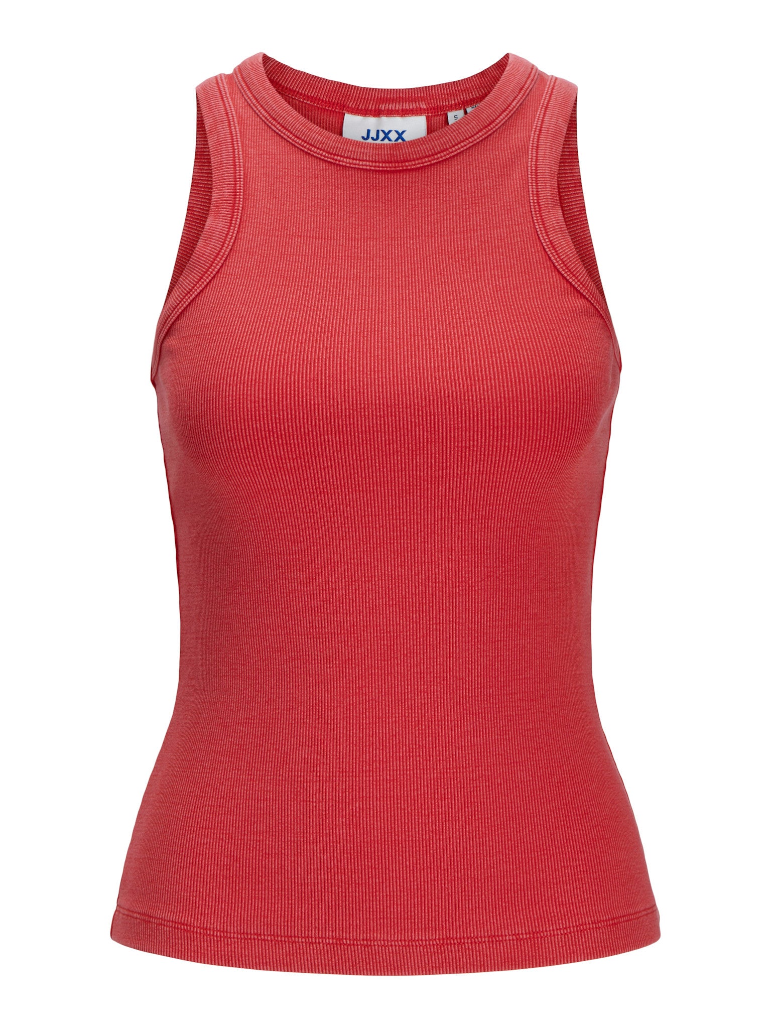 JXFOREST WASH RIB TOP - RACING RED