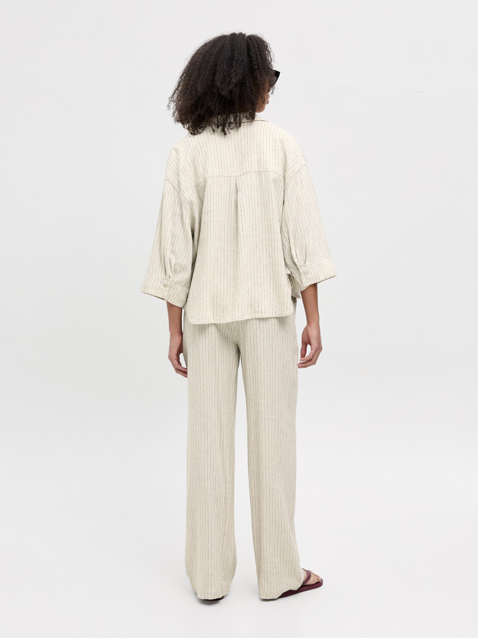 JXPOPPY SUMMER PRANT- FEATHER GREY PINSTRIPE