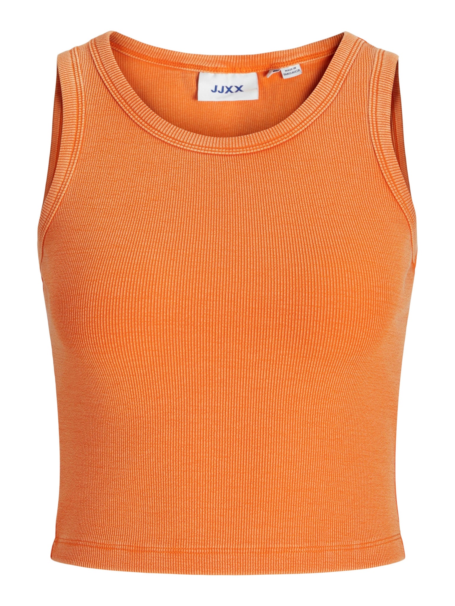 JXFALLON WASH RIB TOP - PERSIMMON ORANGE
