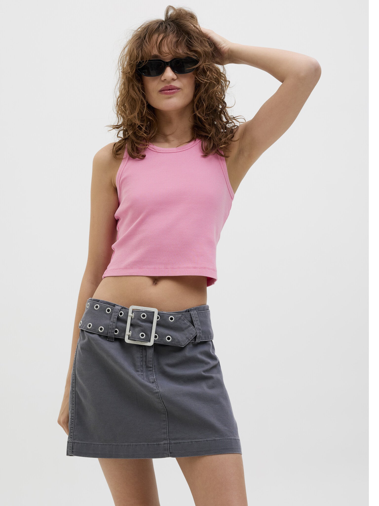 JXFALLON WASH RIB TOP - MORNING GLORY