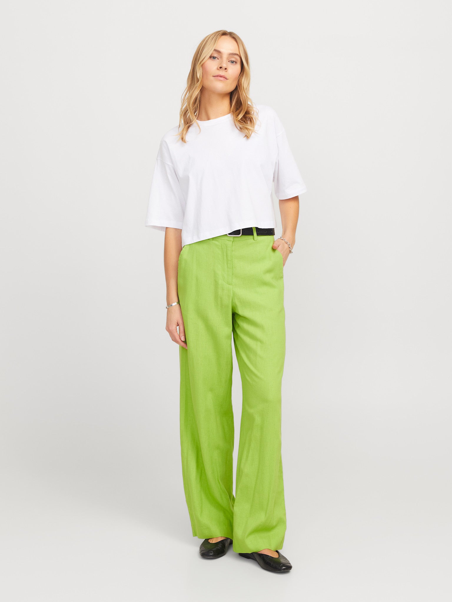 JXMARY SUMMER HW PANT - PARROT GREEN