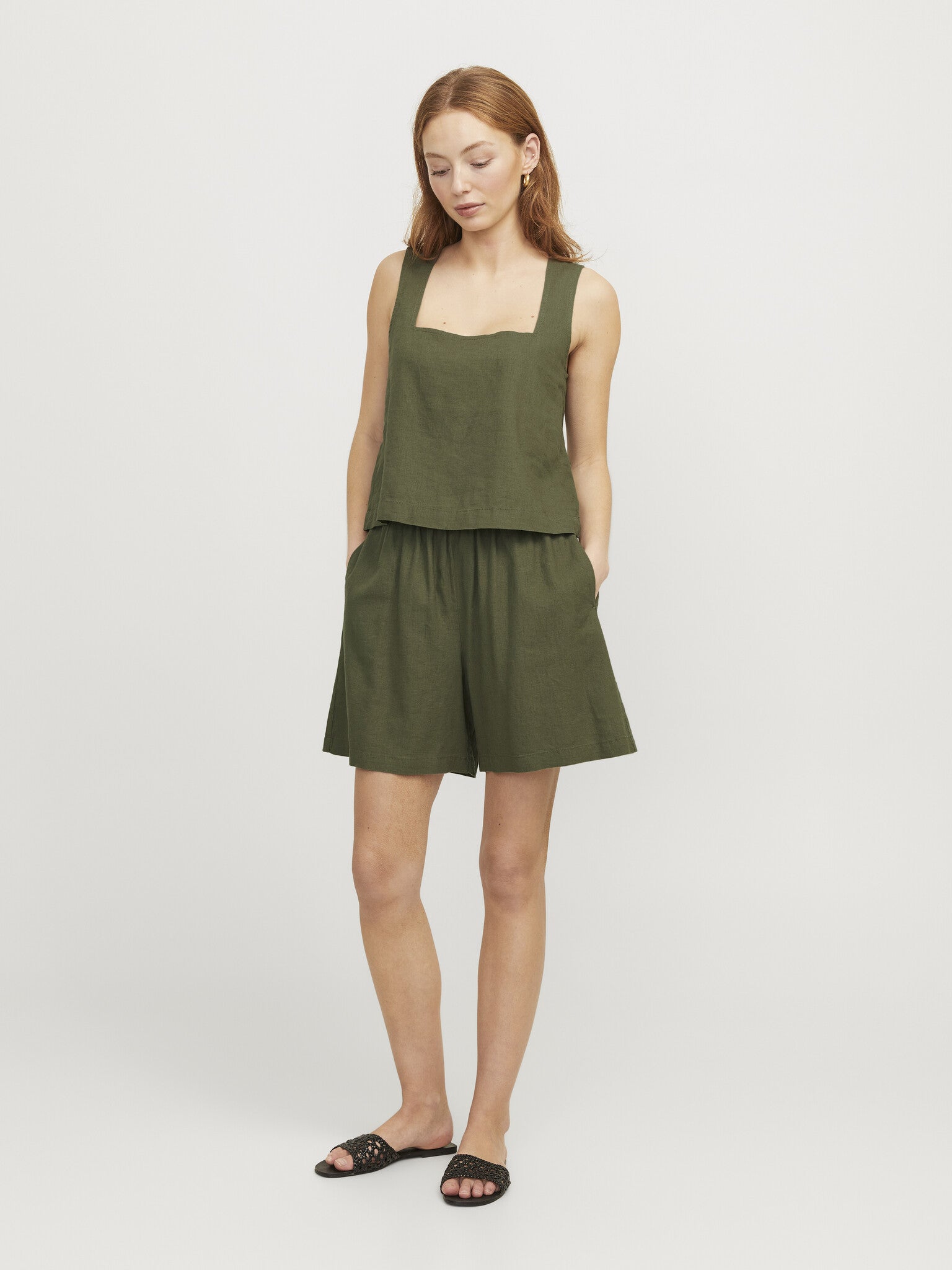 JXBREEZE SUMMER TOP - DUSTY OLIVE