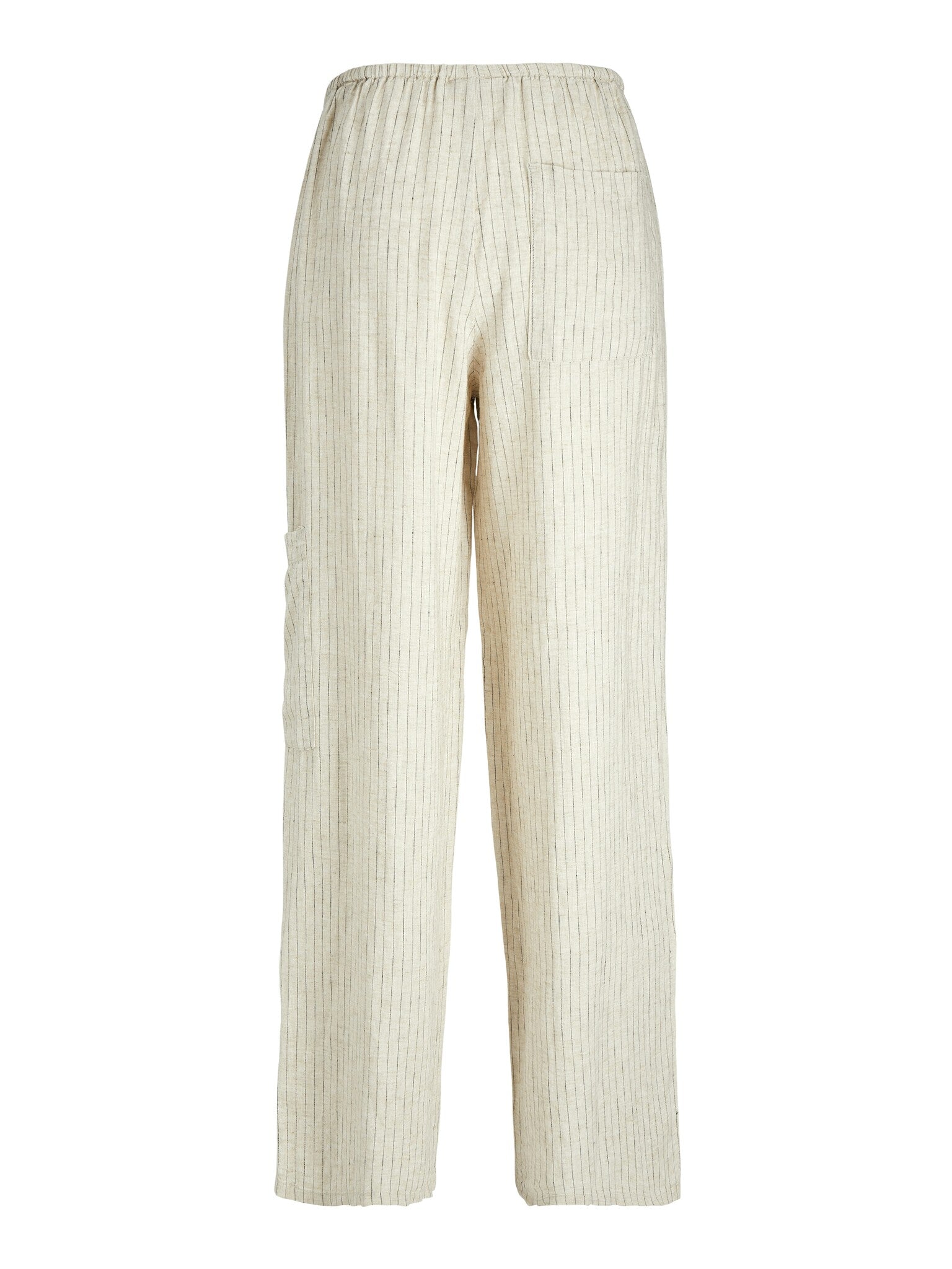 JXBREEZE FLORA SUMMER PANTS - FEATHER GRAY PINSTRIPE