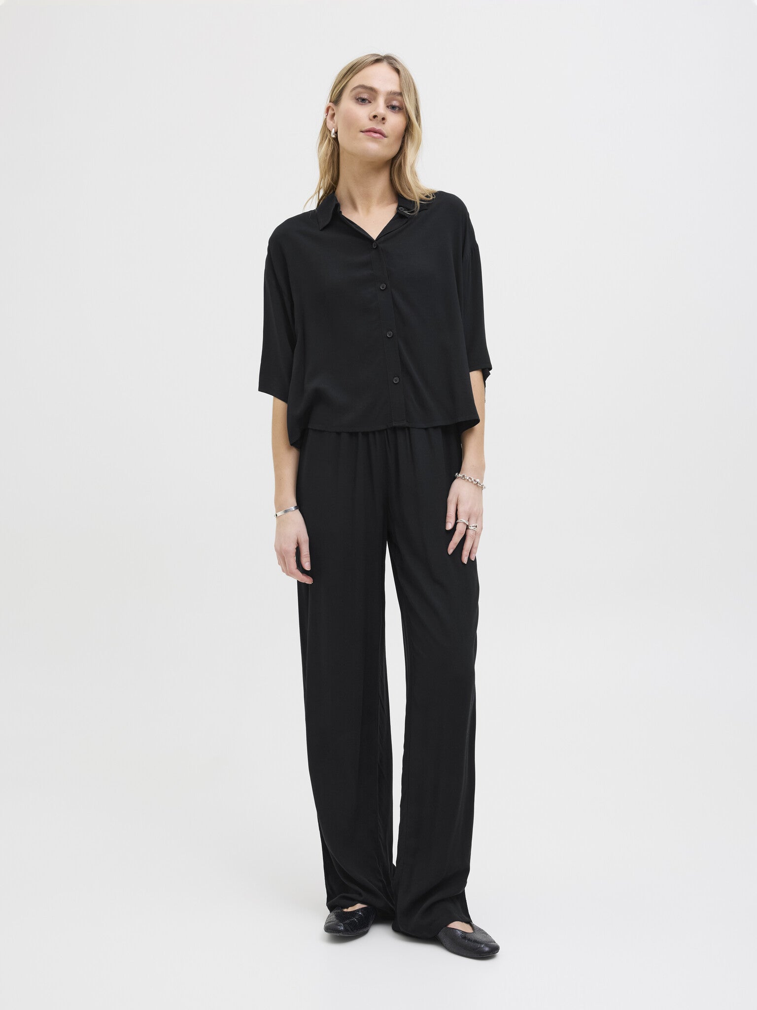 JXMIRA VISCOSE SHIRT - BLACK