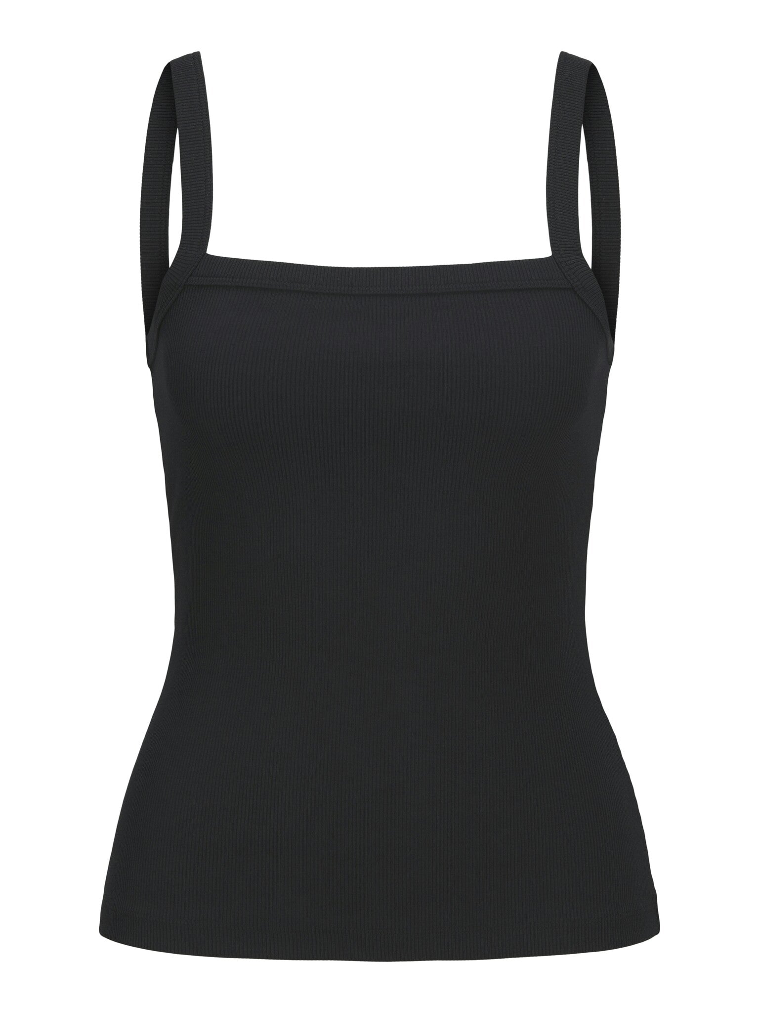 JXFIFI RIB TOP - BLACK
