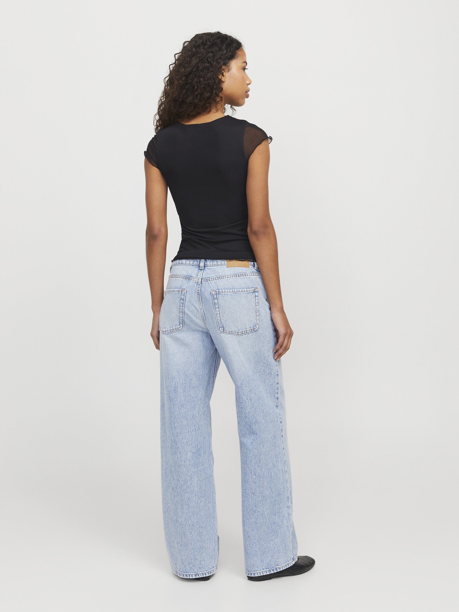 JXMINNA MESH CAP SLEEVE TOP