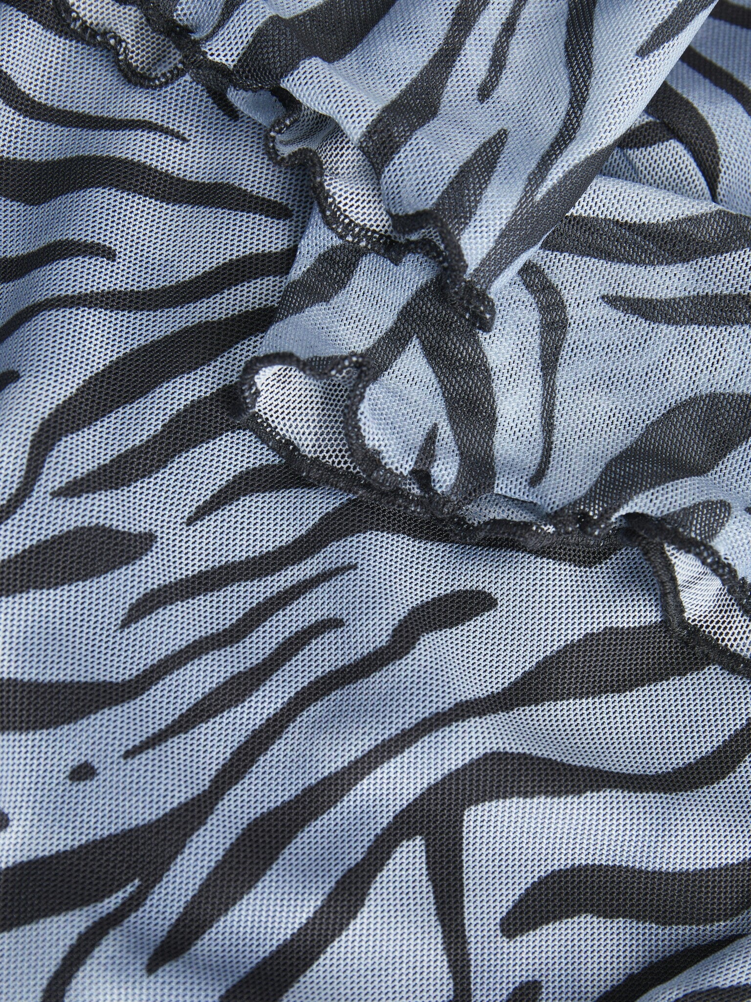 JXMINNA MESH CAP SLEEVE TOP - SKYWAY ZEBRA