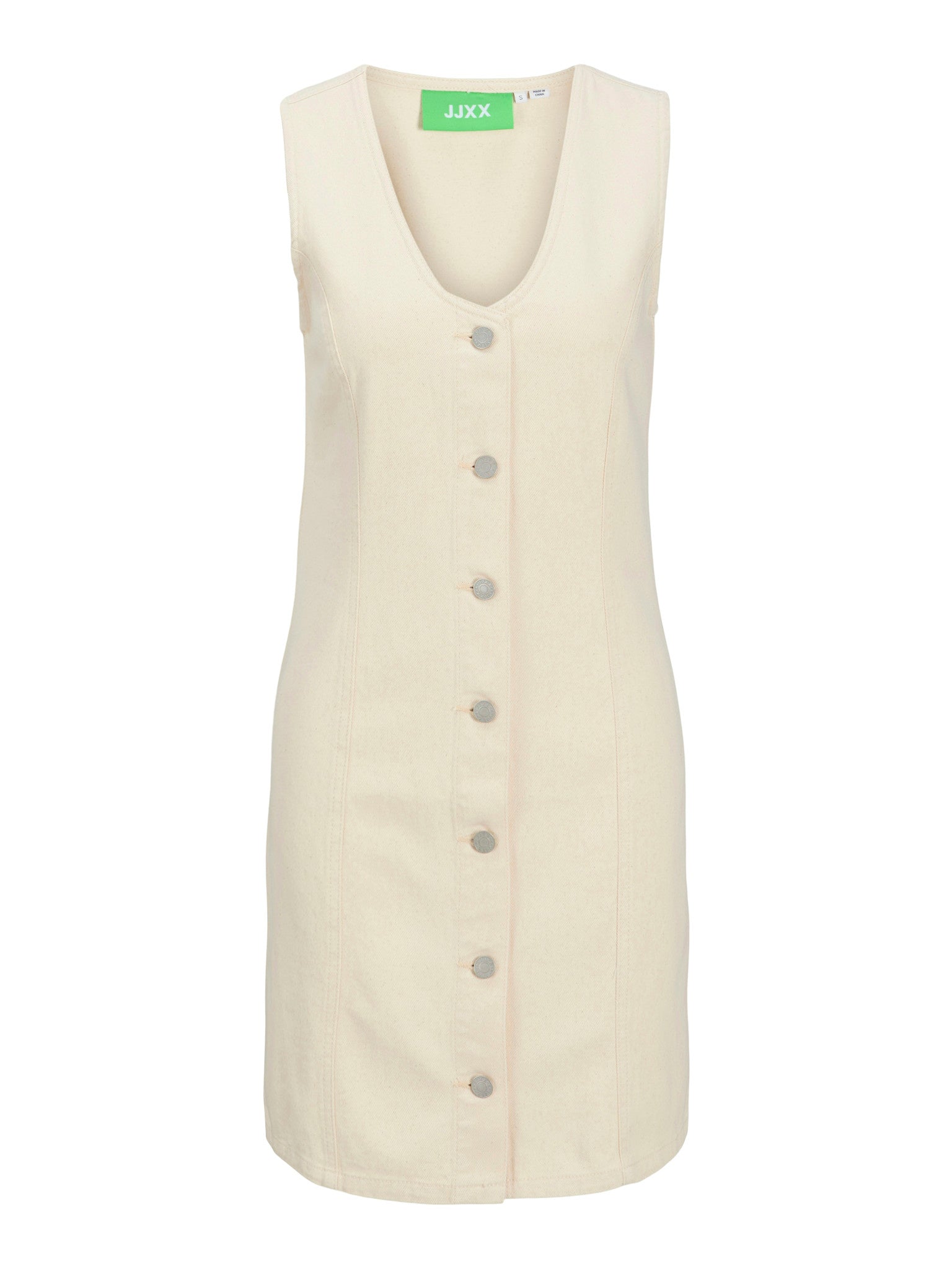 JXDORA NARA SHORT DENIM DRESS - OFF WHITE DENIM