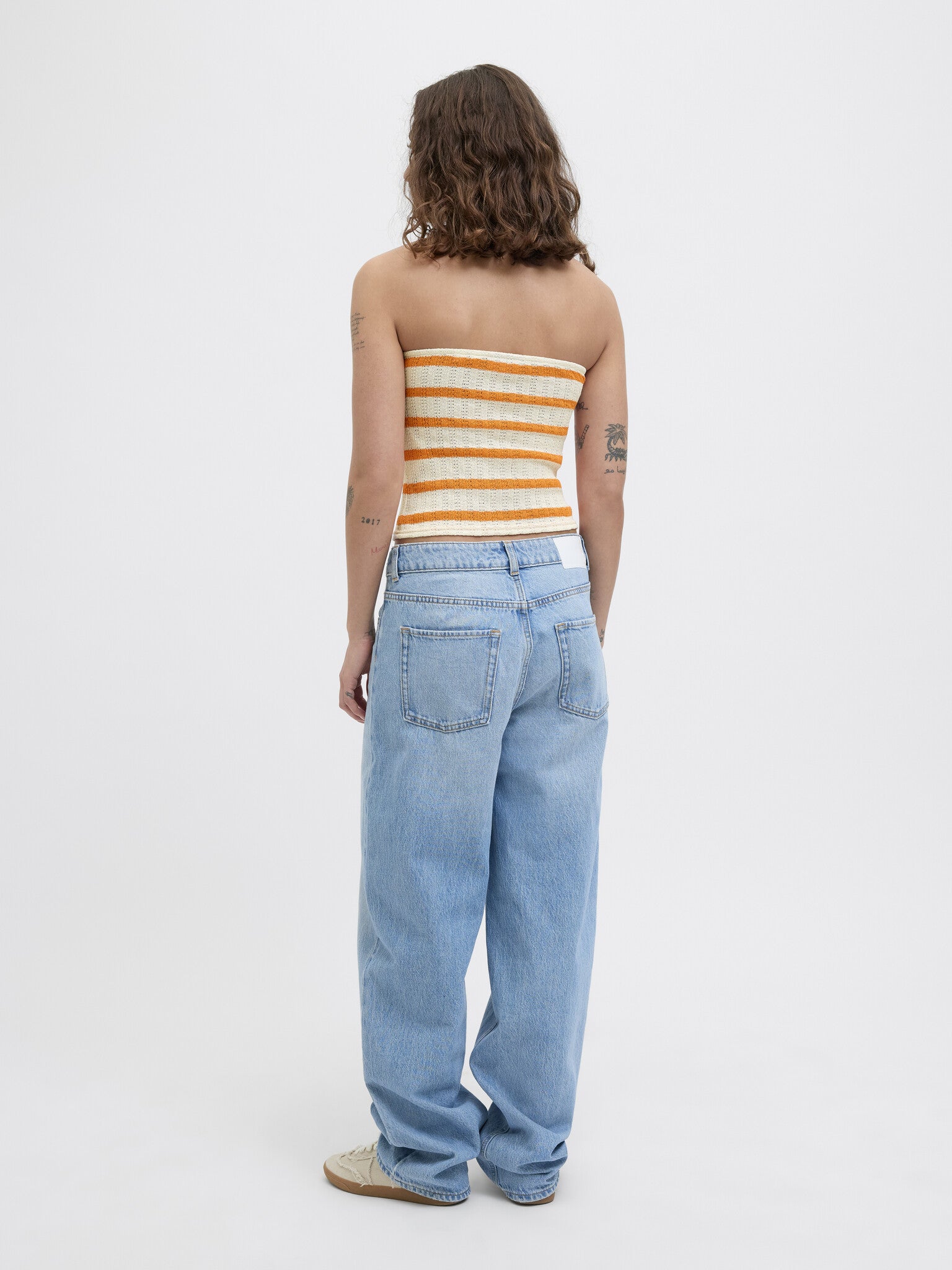 JXLINNEA BANDEAU TWIST TOP - PERSIMMON ORANGE