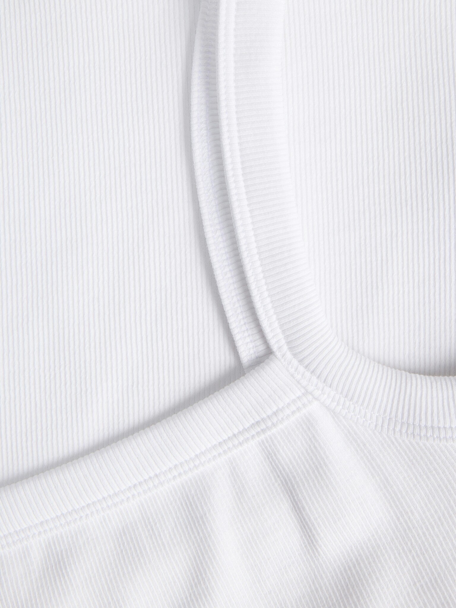 JXFIFI RIB TOP - BRIGHT WHITE