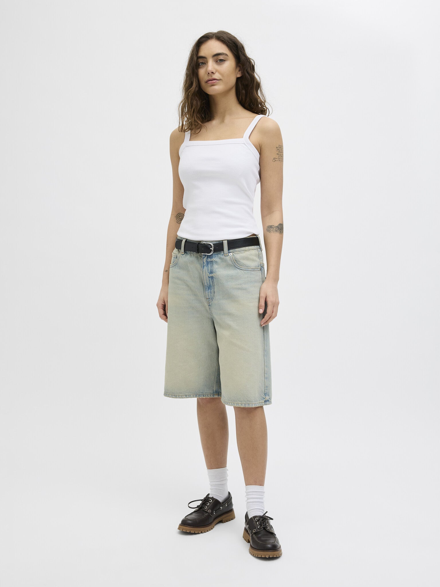 JXFIFI RIB TOP - BRIGHT WHITE
