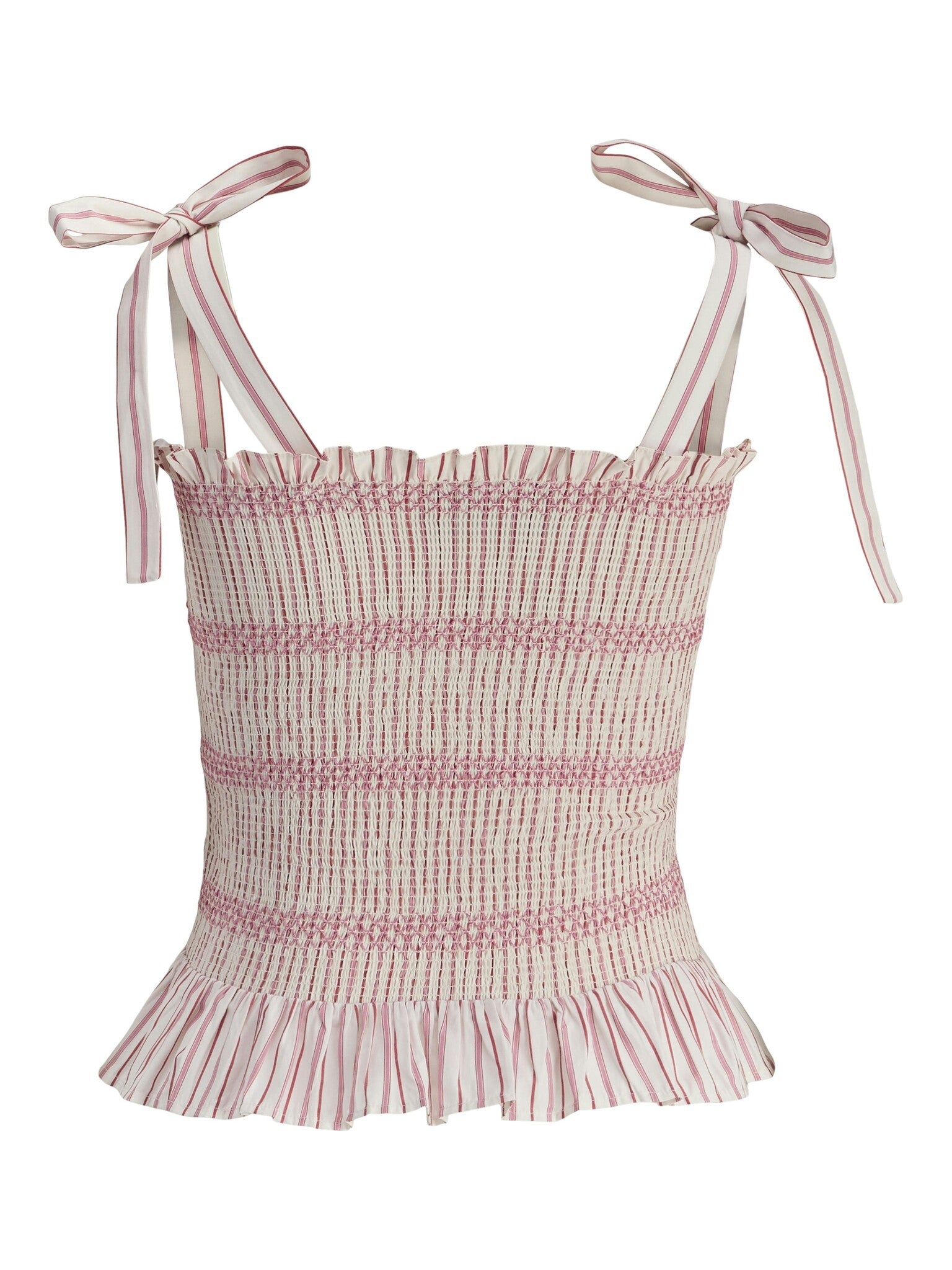 JXCARO POPLIN SMOCK TOP - MORNING GLORY STRIPES