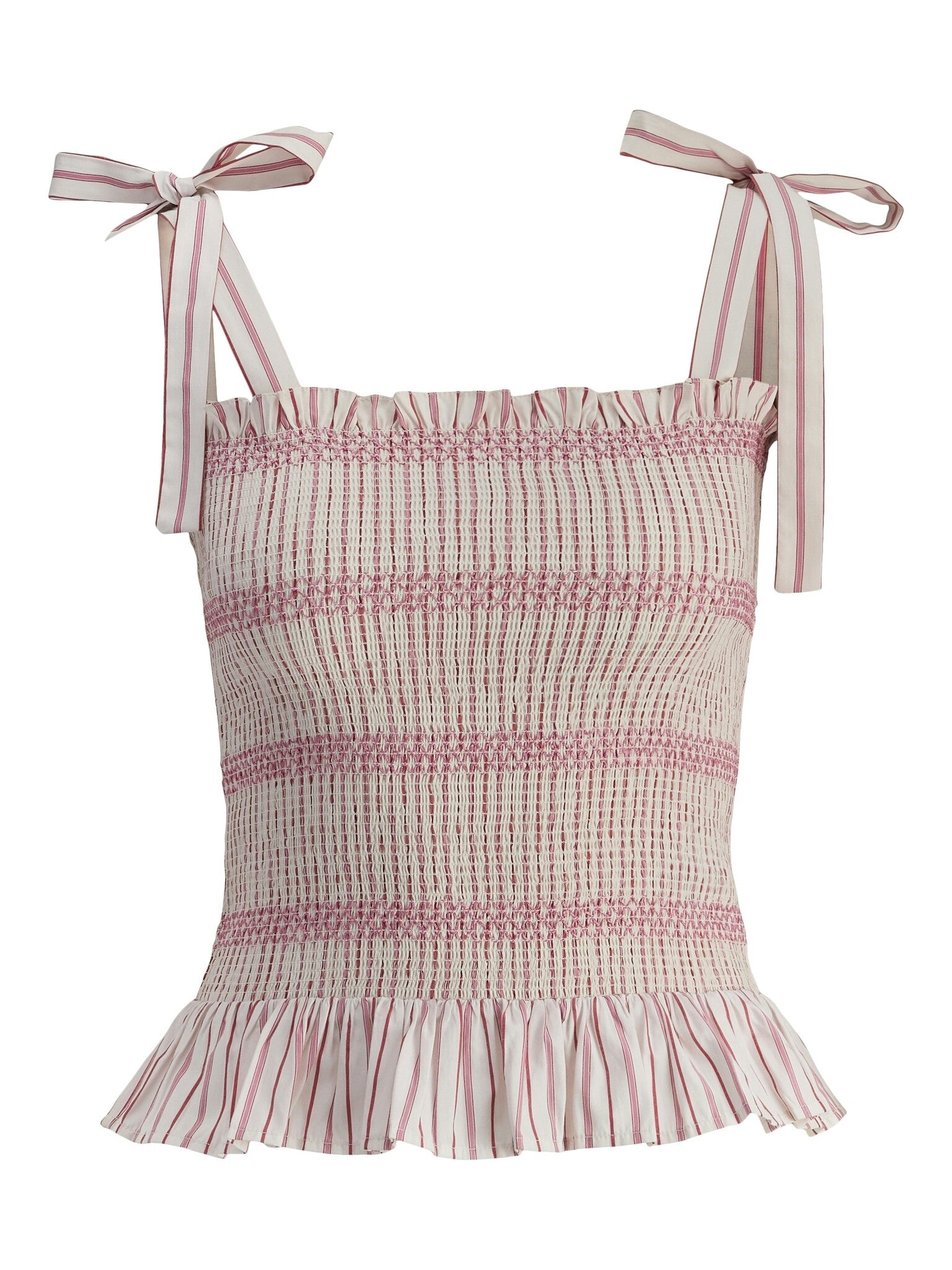 JXCARO POPLIN SMOCK TOP - MORNING GLORY STRIPES