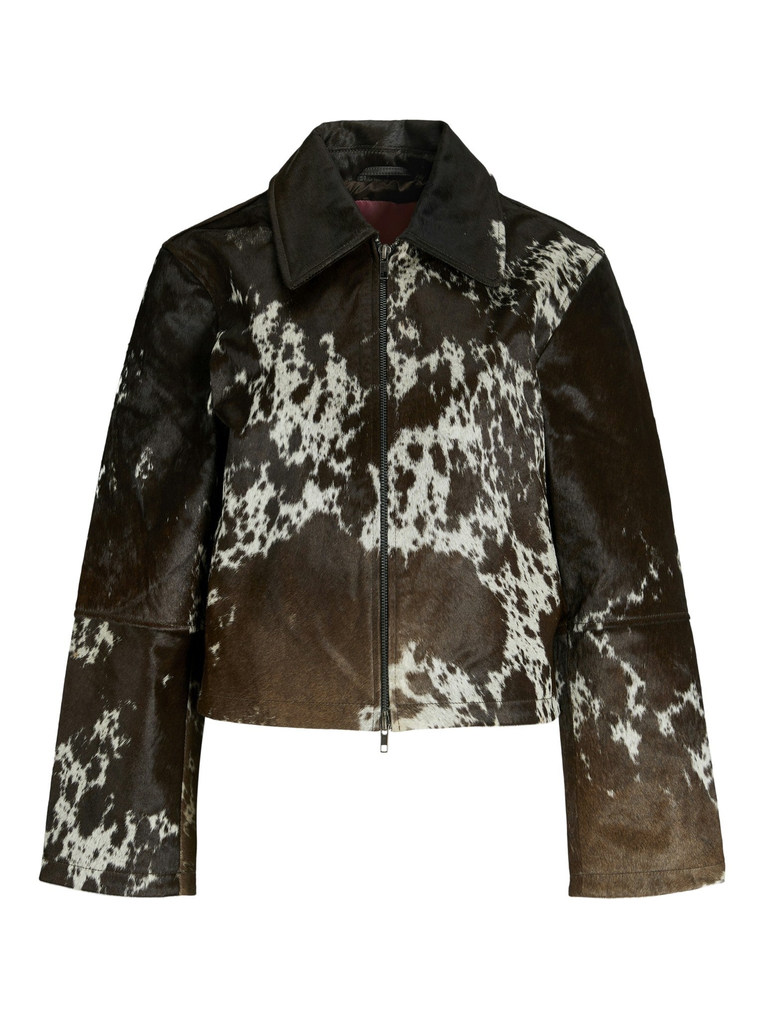 JXENYA Leather cow jacket