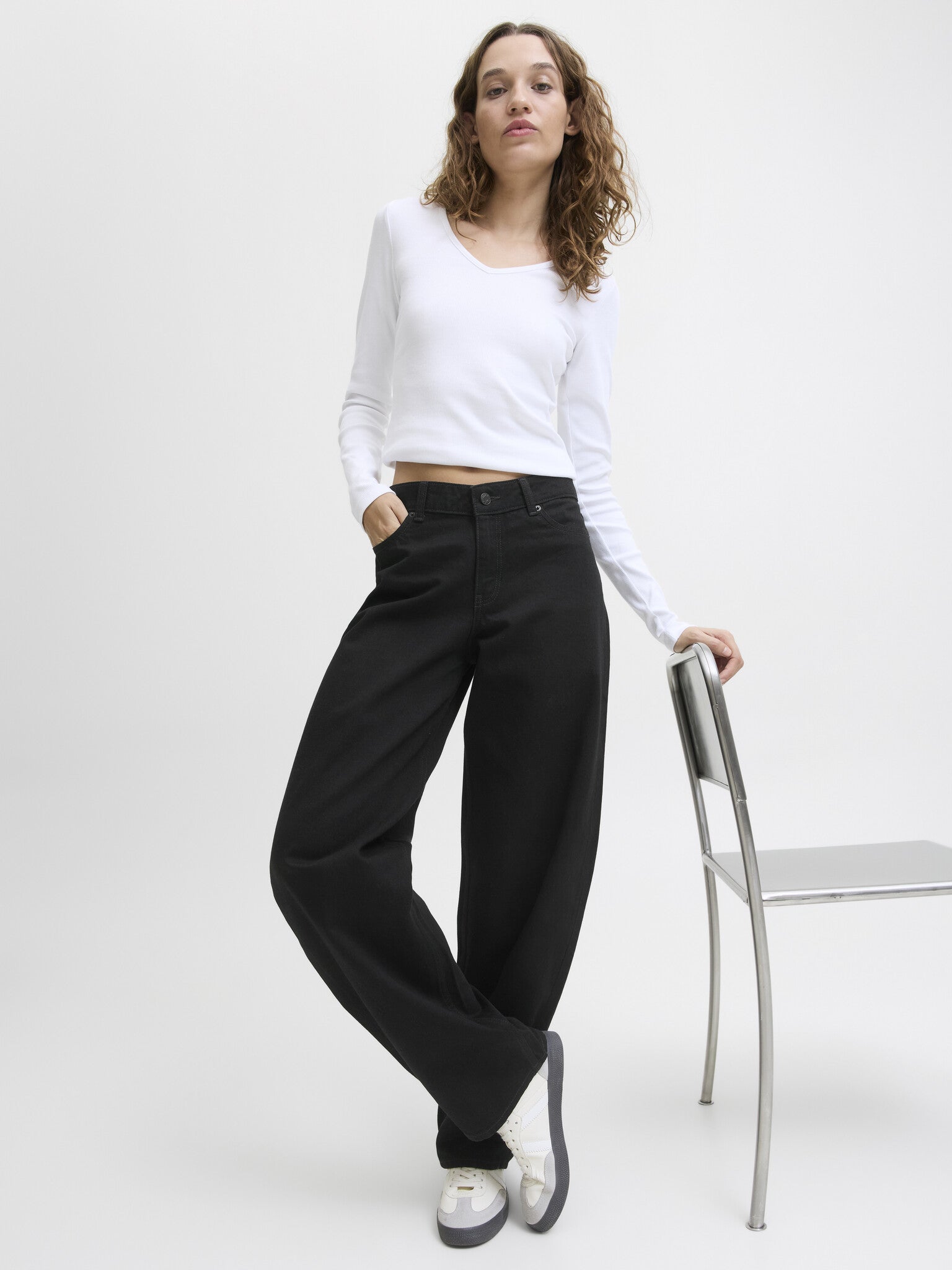 JXFUJI BARREL JEANS - ZWART