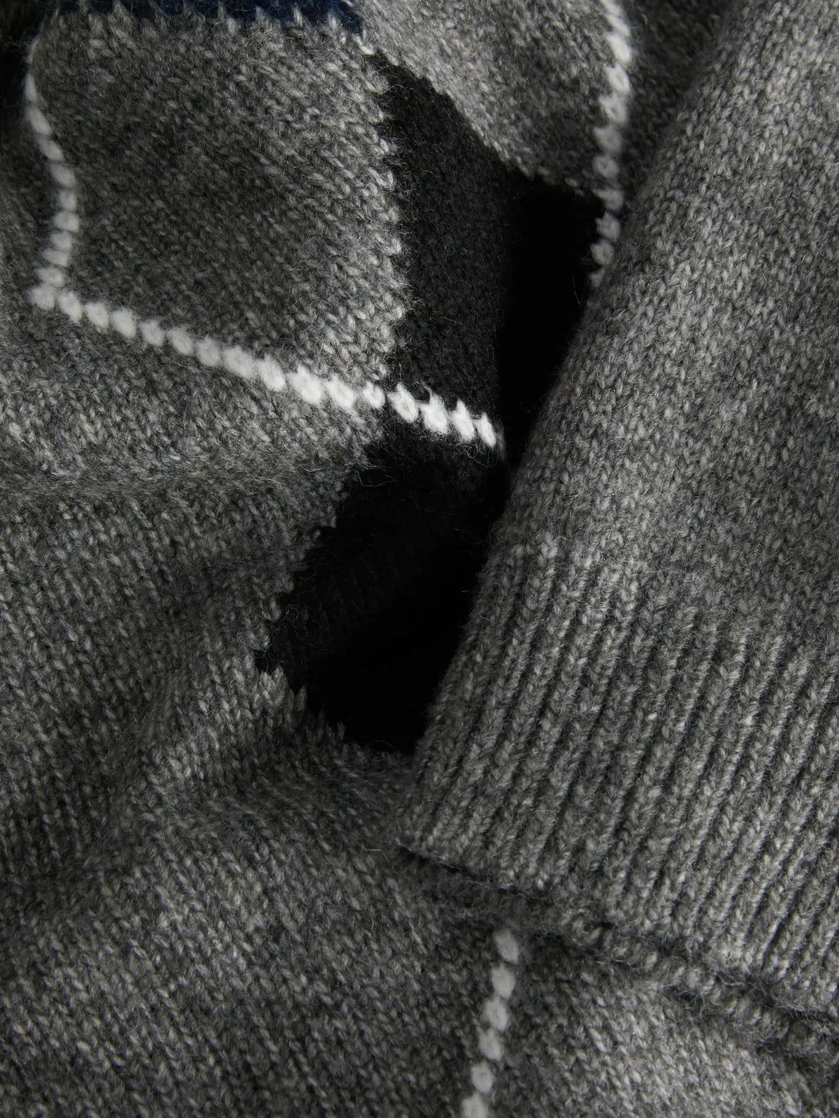 JXHARVI CREW NECK KNIW - DARK GREY MELANGE