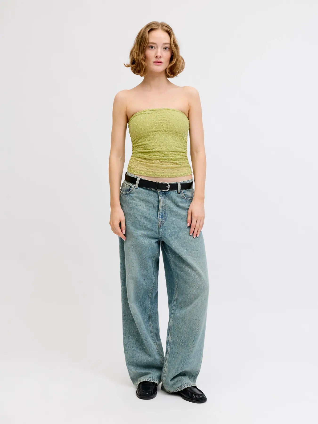 JXMONROE LACE TUBE TOP - FERN