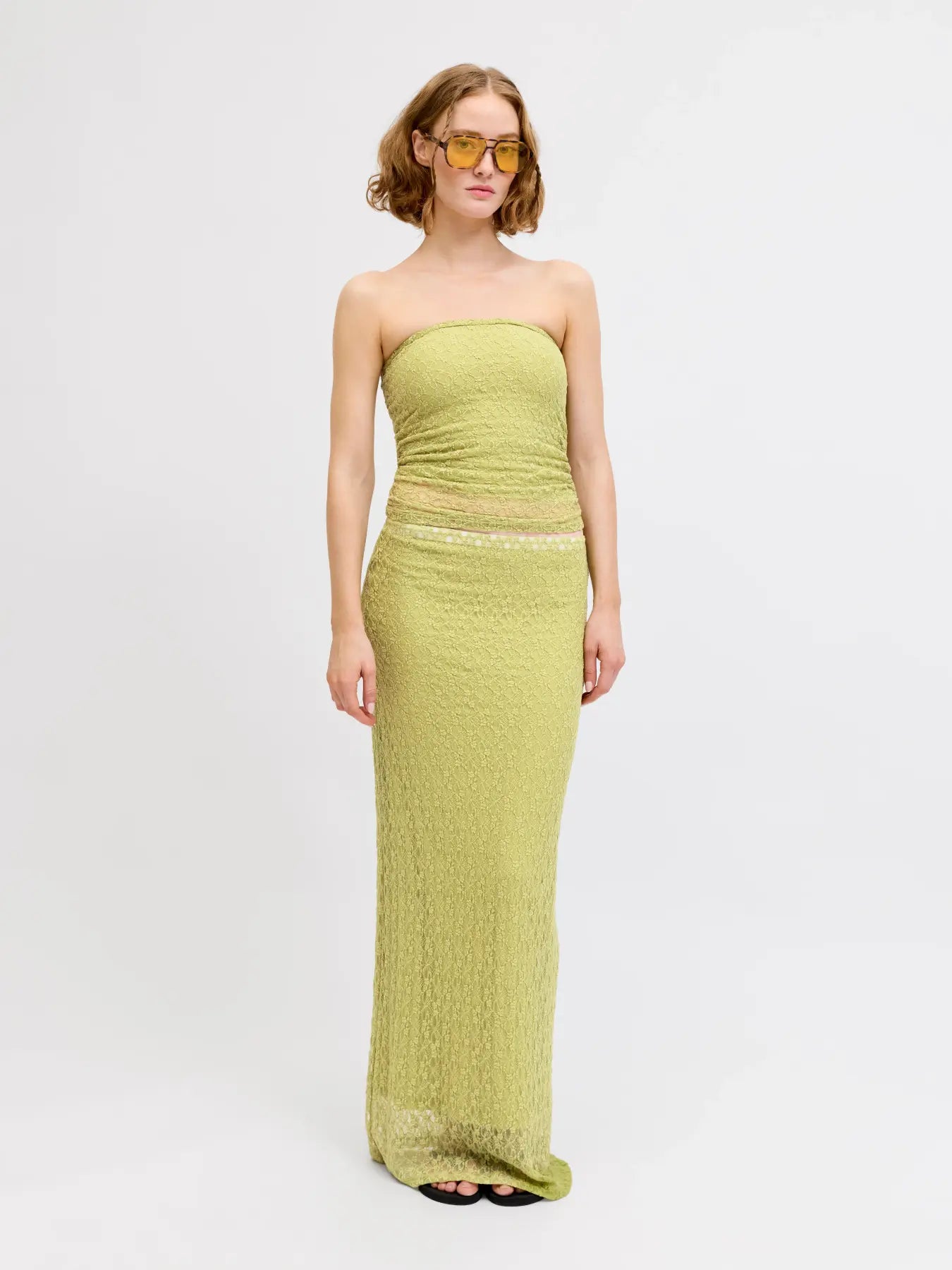 JXMONROE  LACE SKIRT - FERN