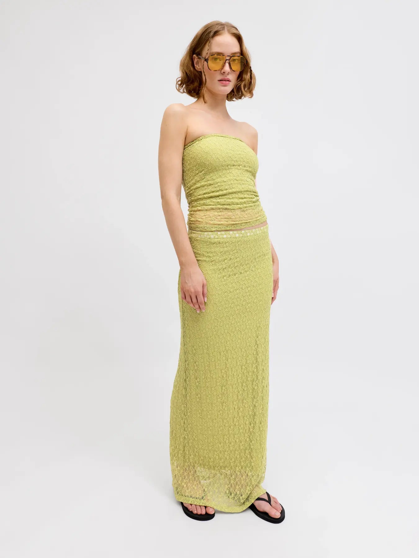 JXMONROE  LACE SKIRT - FERN