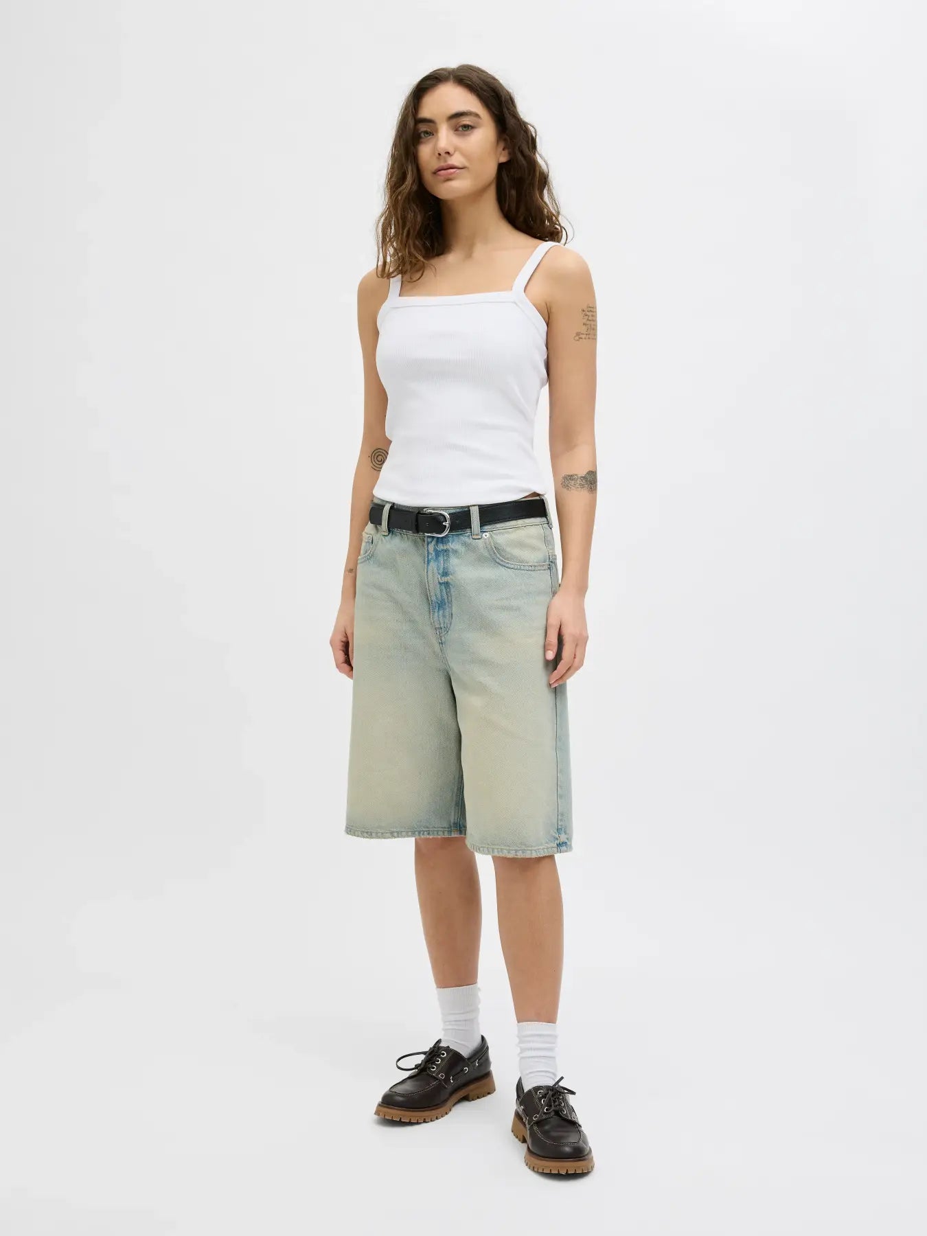 JXFIFI RIB TOP - BRIGHT WHITE