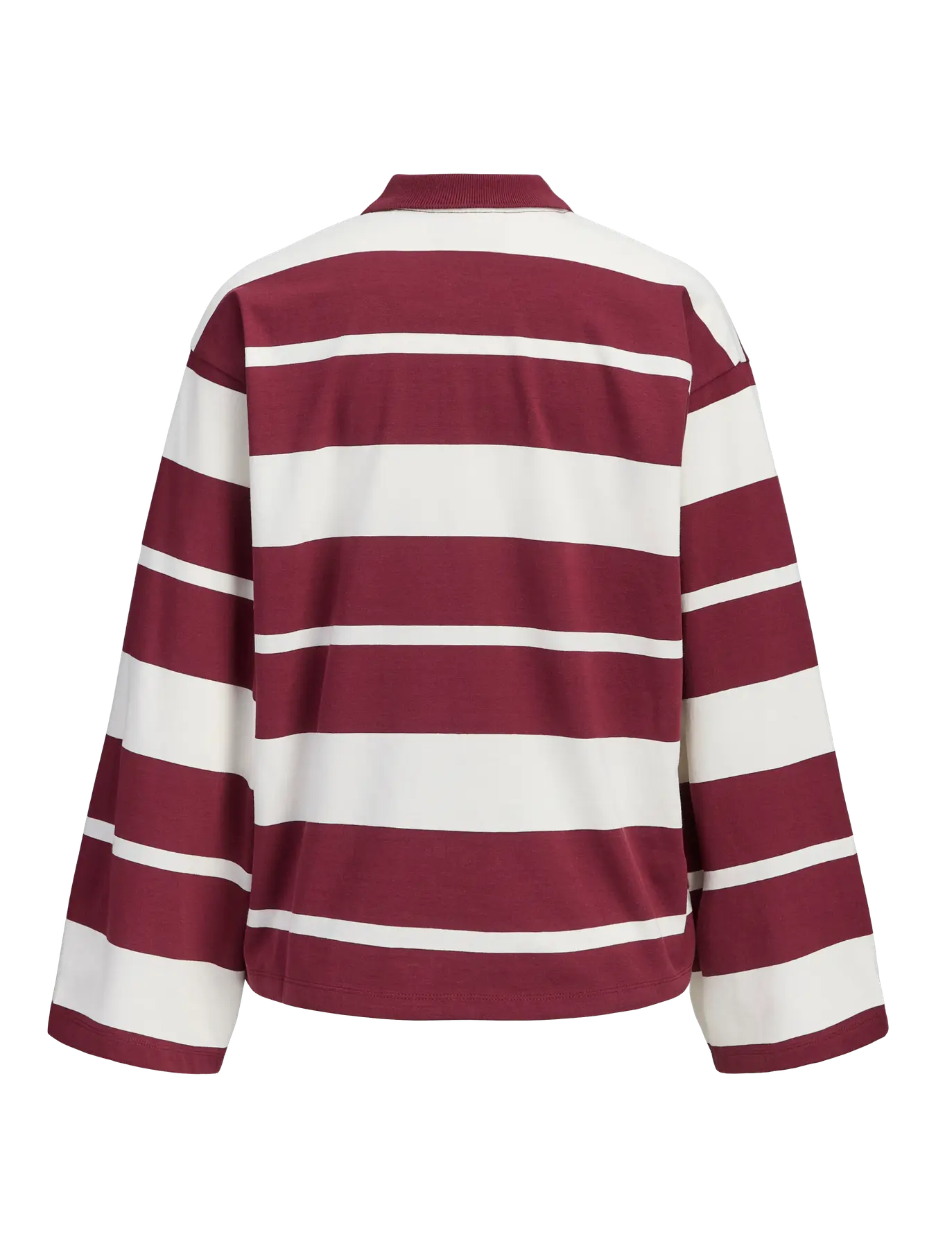 JXVILMA LS STRIPE POLO - CABERNET/VANILLA