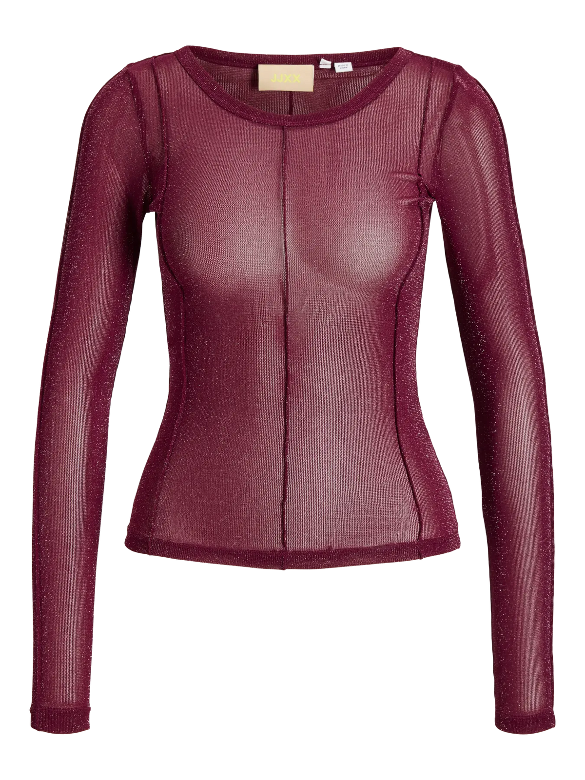 JXMINNA MESH GLITTER LS TOP WVN - WINESTASTING