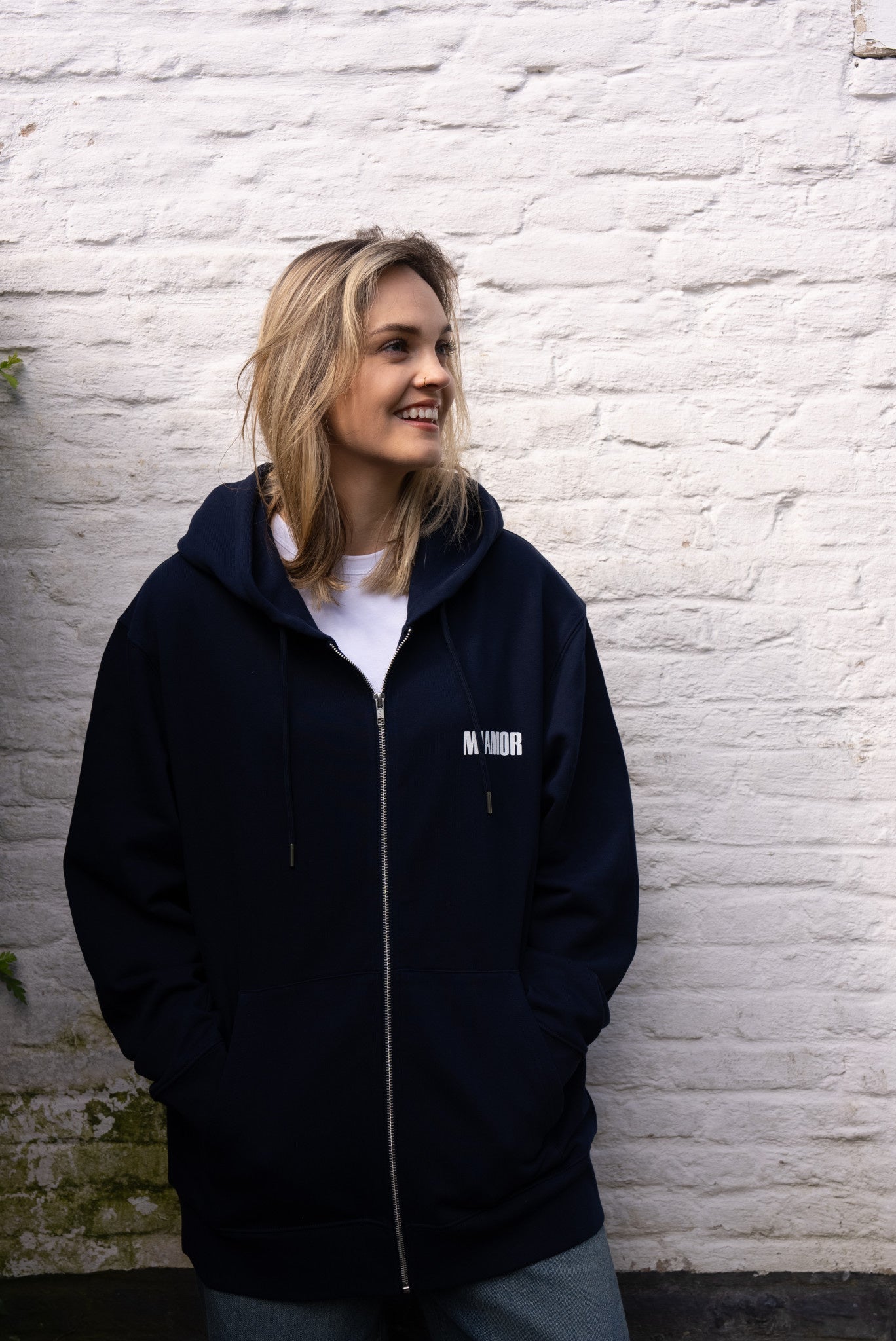 Miamor Supreme hoodie met rits - marineblauw