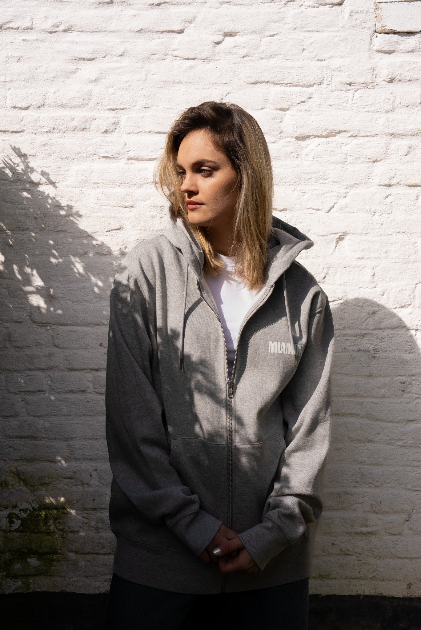Miamor Supreme hoodie met rits - gemêleerd grijs