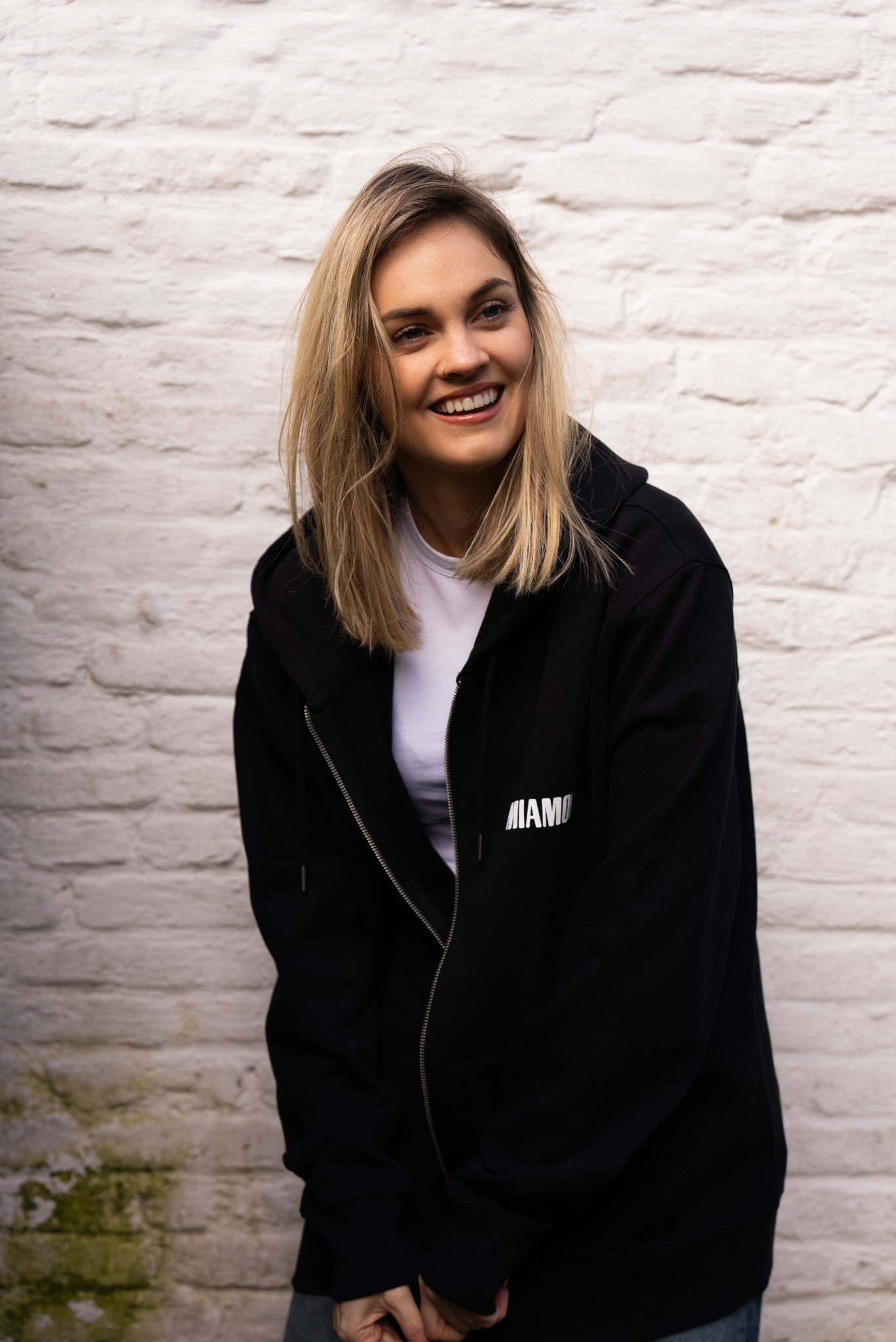 Miamor Supreme hoodie met rits - zwart