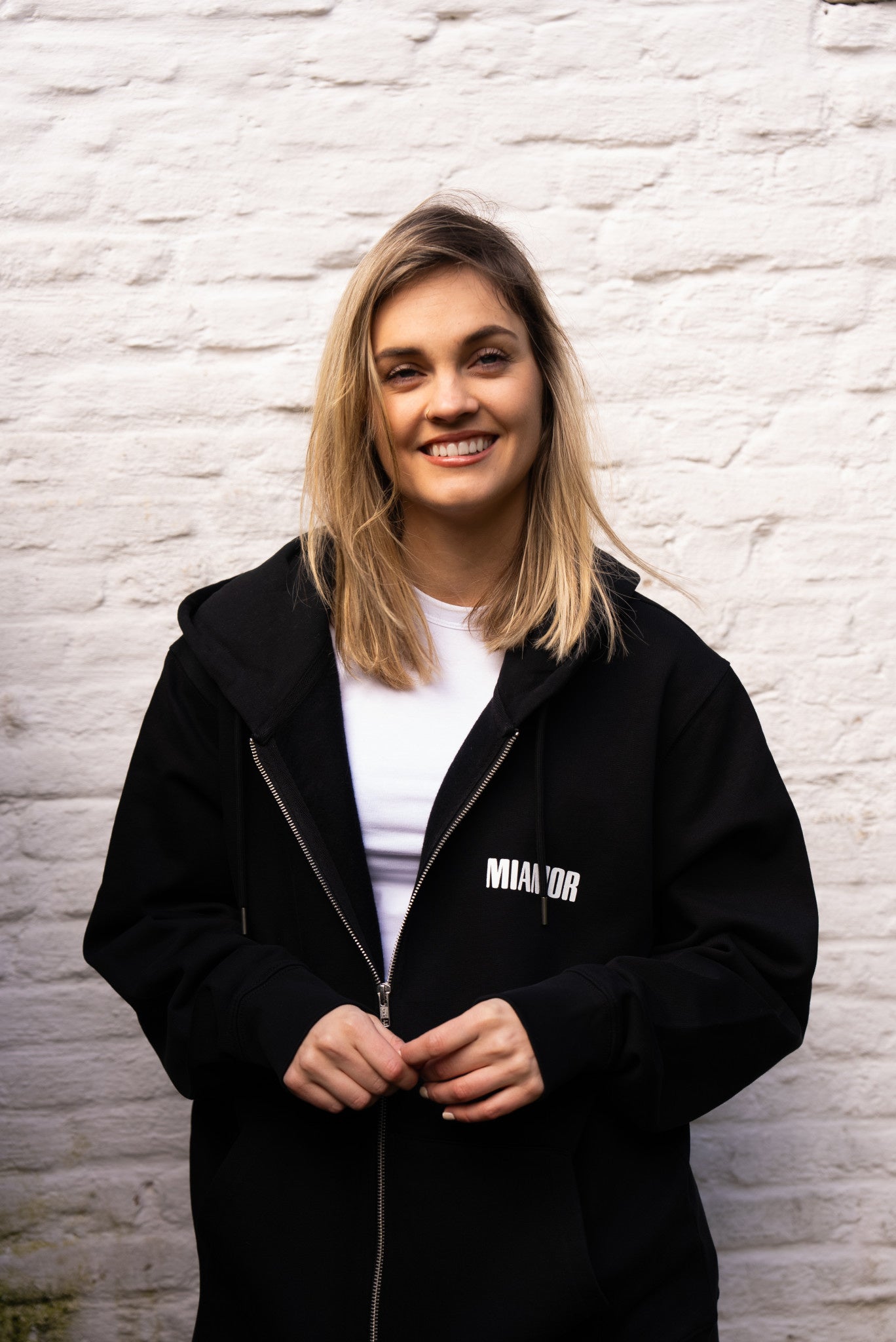 Miamor Supreme hoodie met rits - zwart