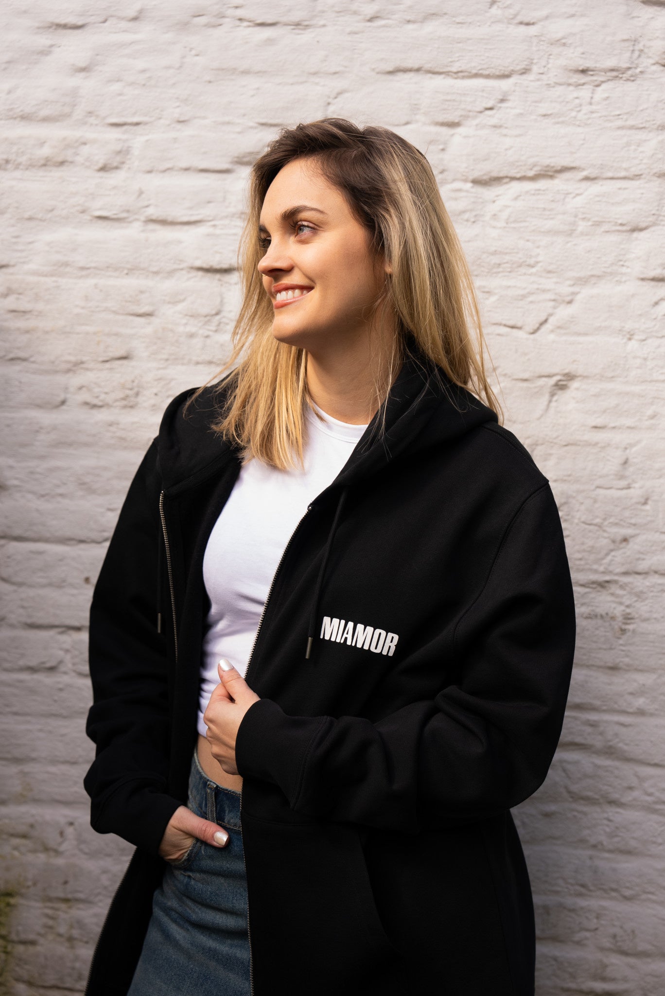 Miamor Supreme hoodie met rits - zwart